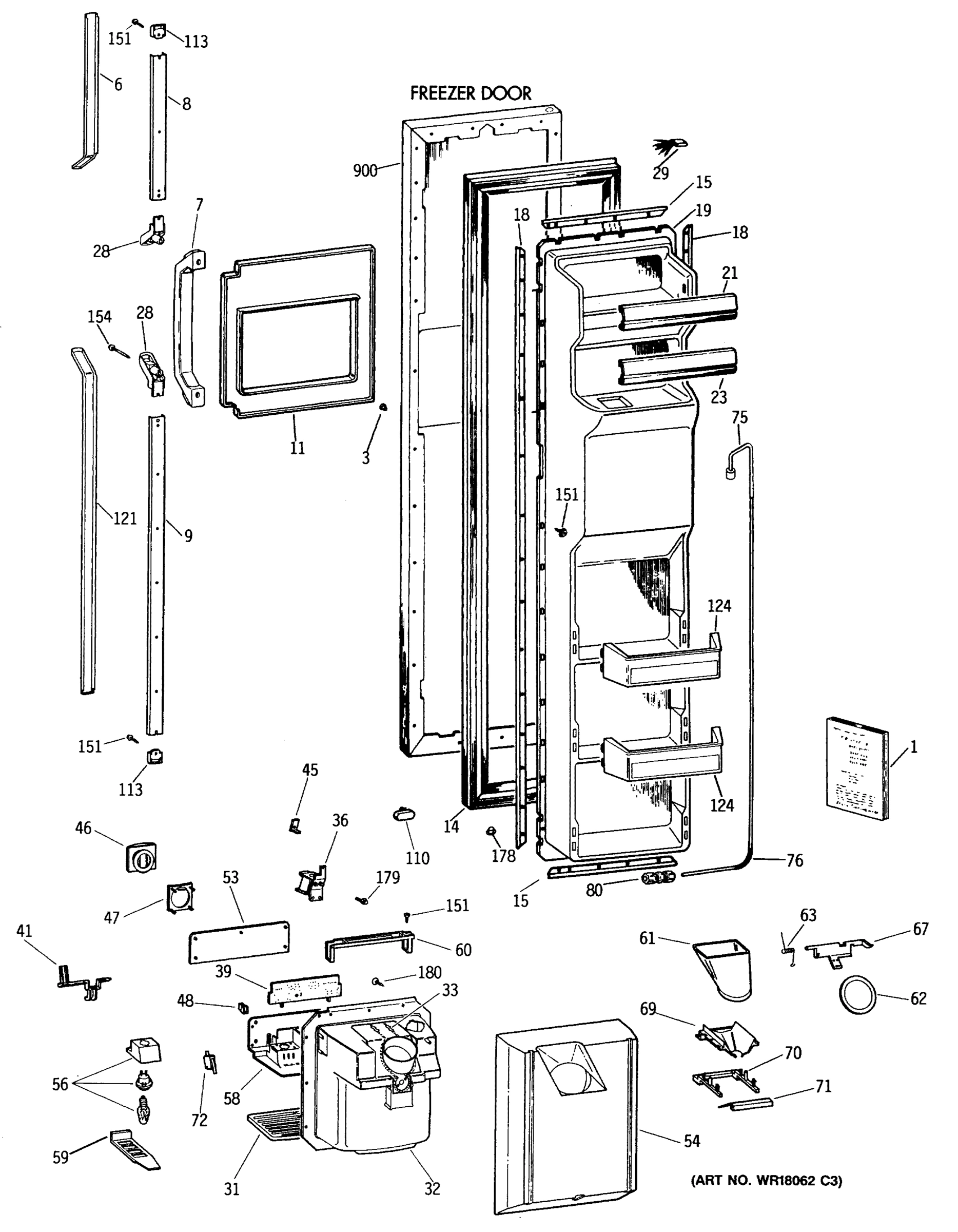FREEZER DOOR