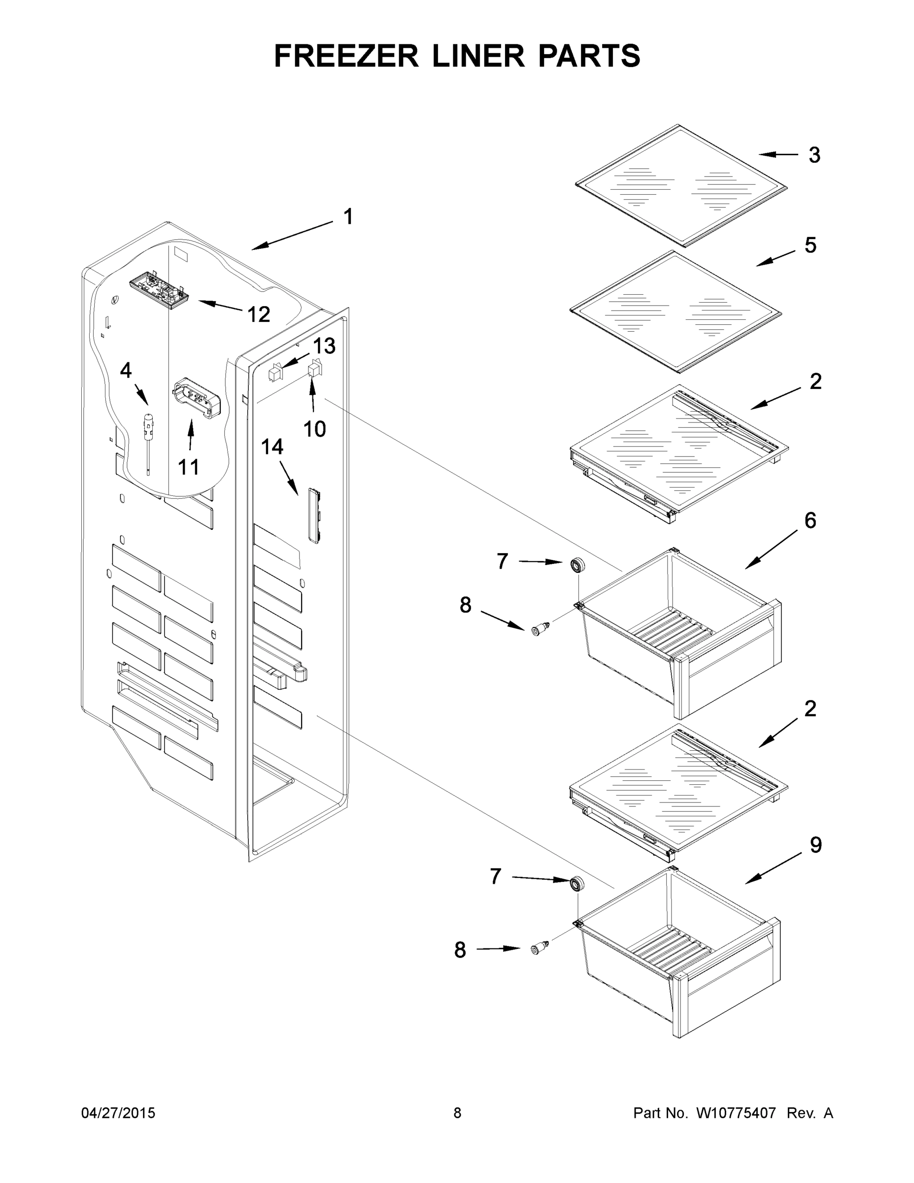 05 - FREEZER LINER PARTS