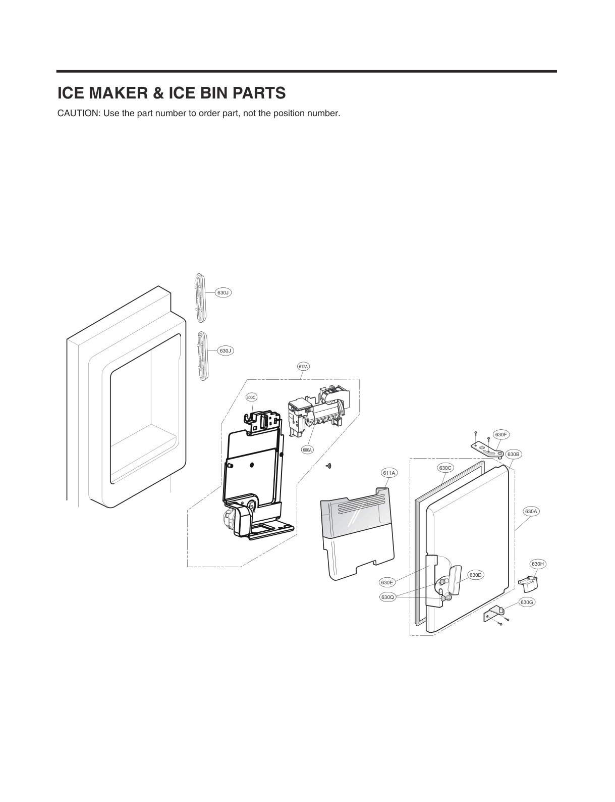 ICE MAKER & ICE BIN PARTS