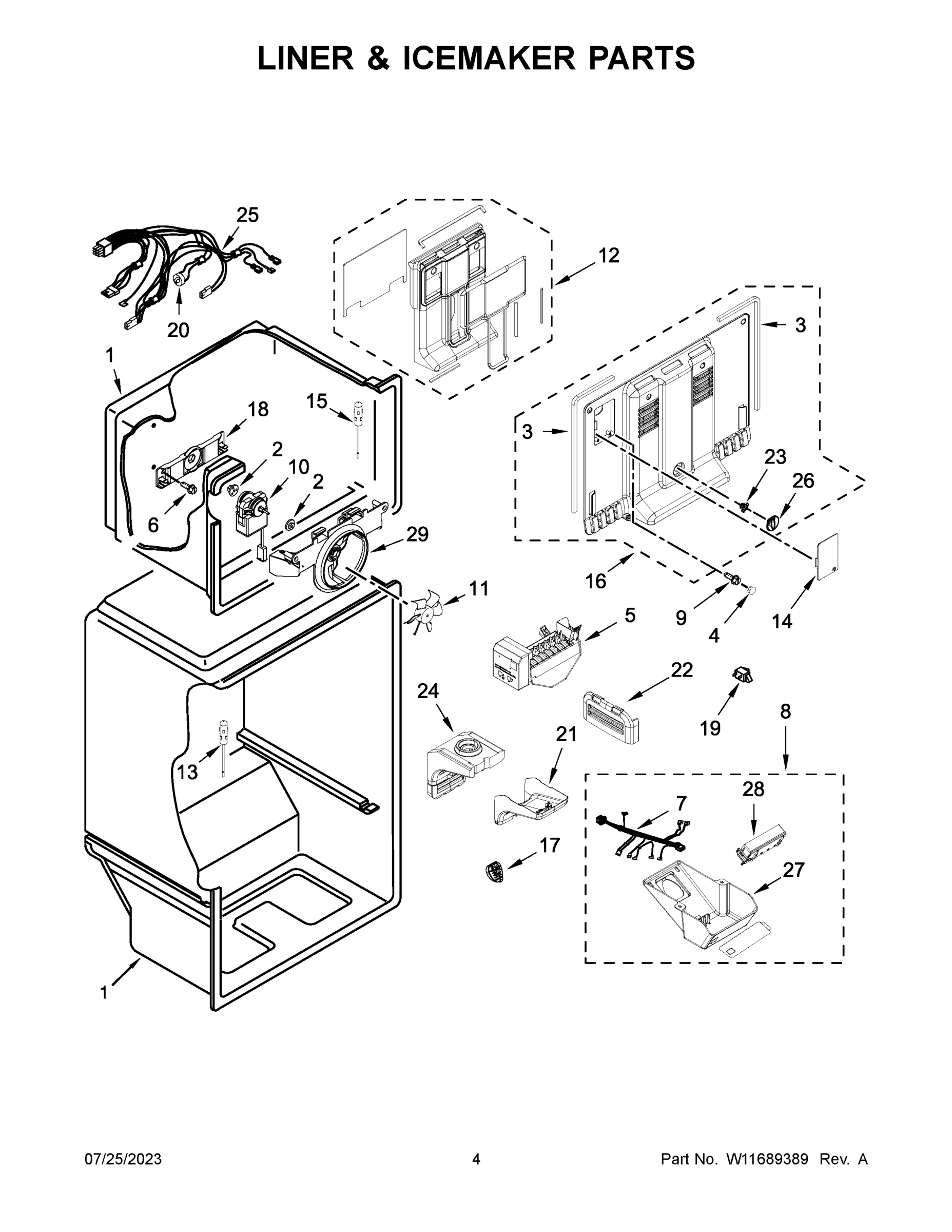 03 - LINER & ICEMAKER PARTS