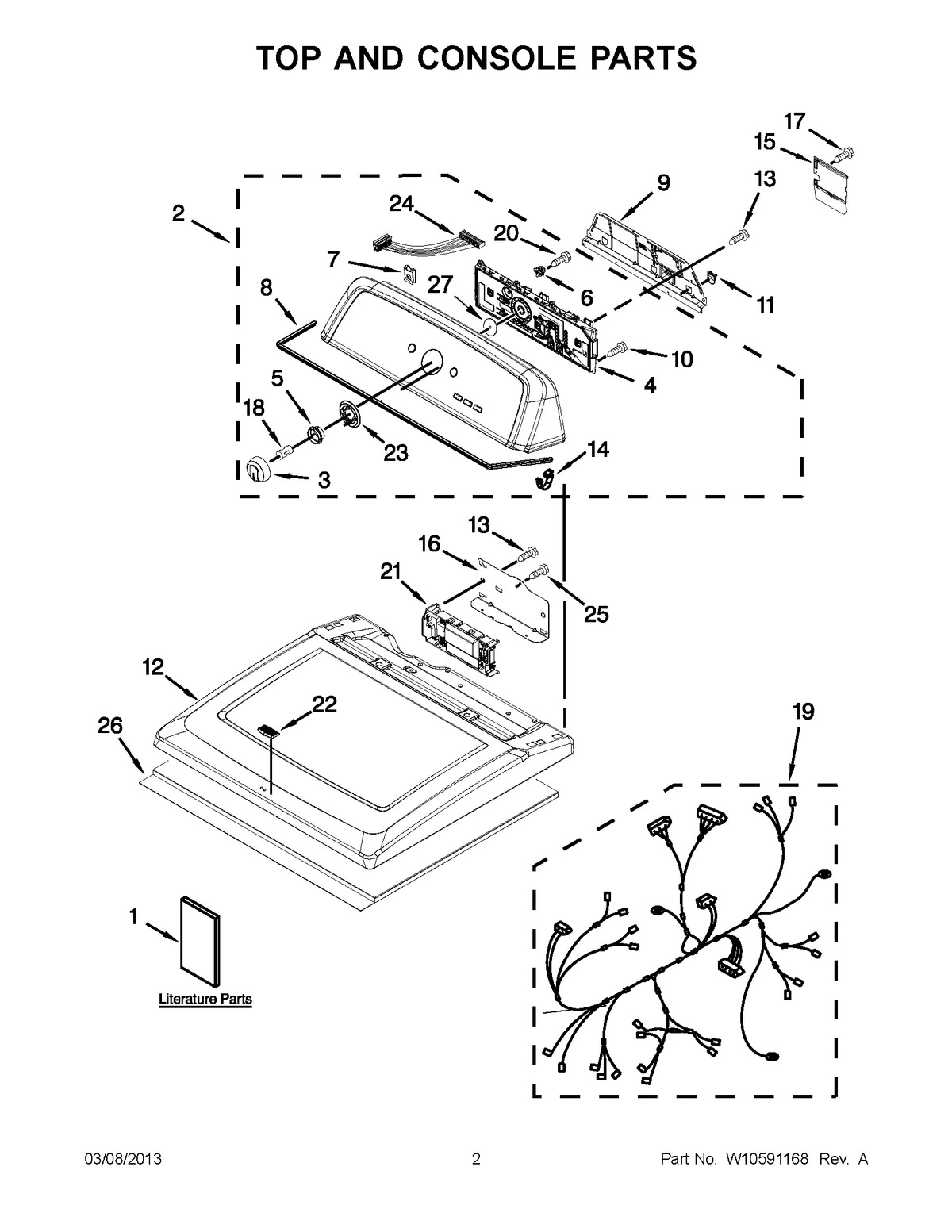 01 - TOP AND CONSOLE PARTS