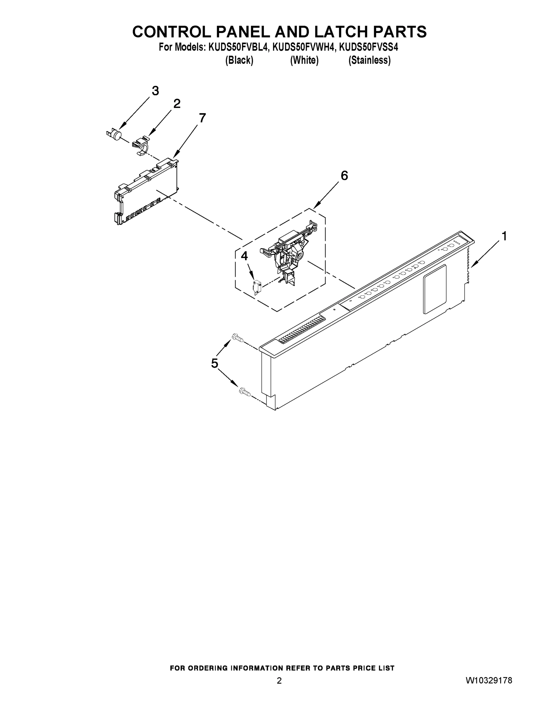 02 - CONTROL PANEL AND LATCH PARTS