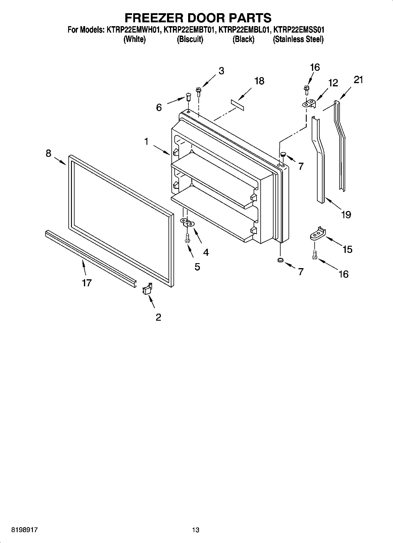 07 - FREEZER DOOR PARTS