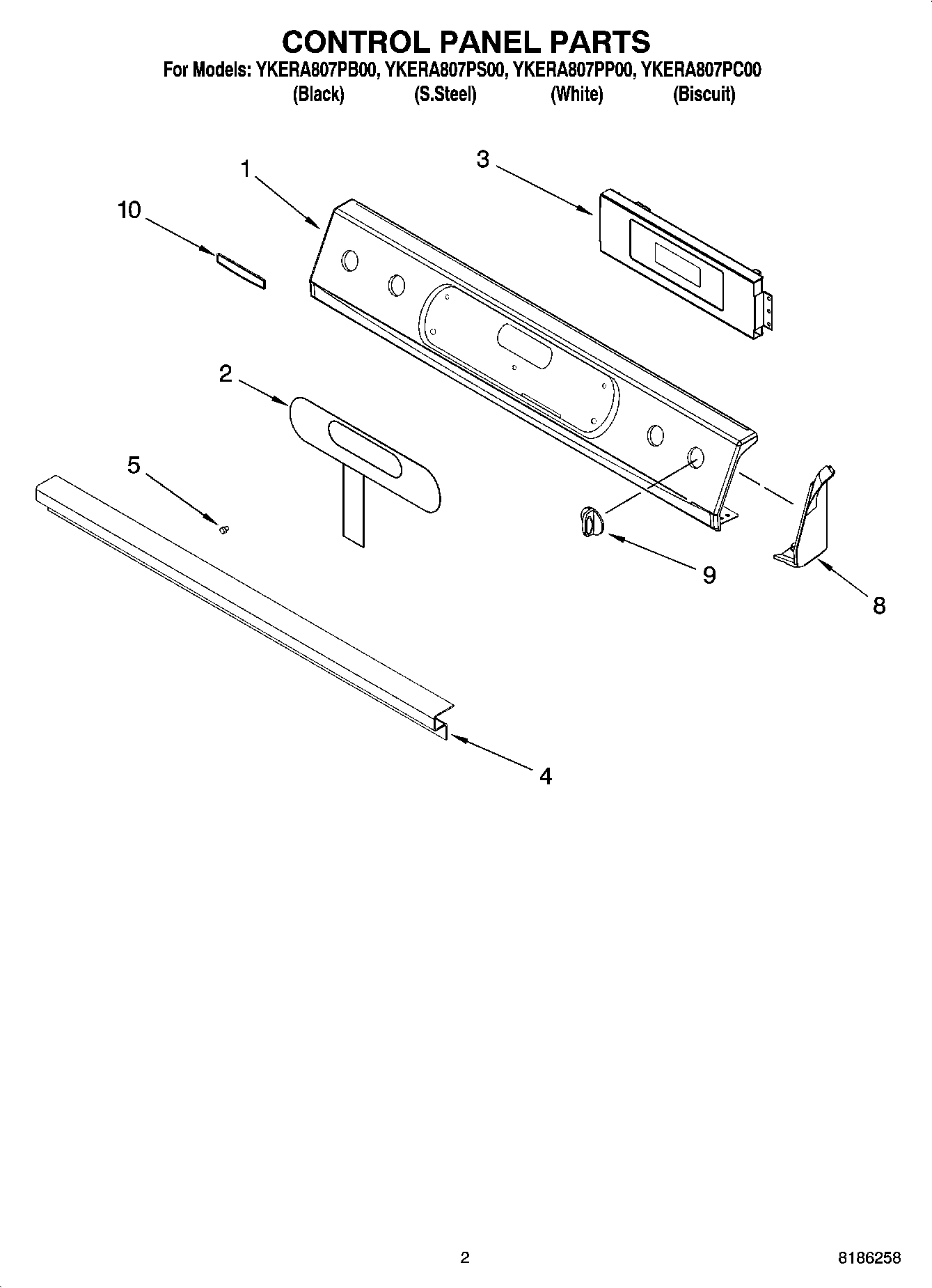 02 - CONTROL PANEL PARTS