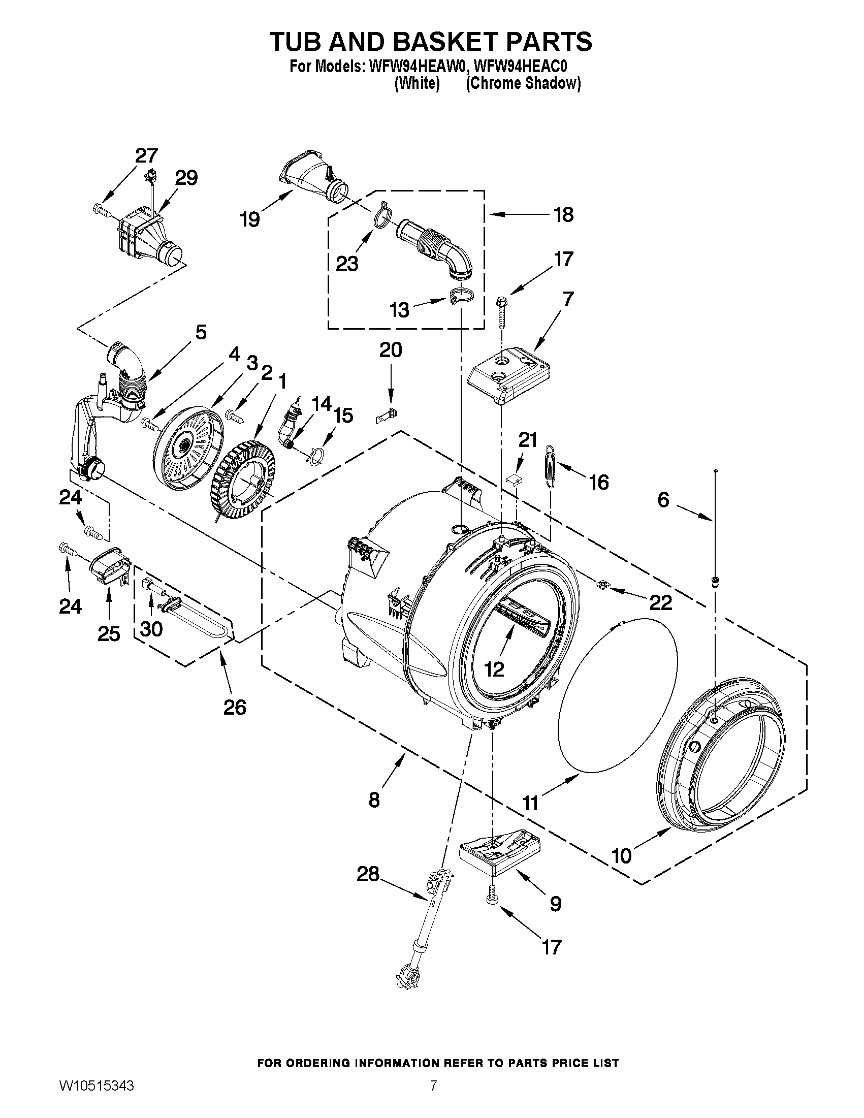 05 - TUB AND BASKET PARTS