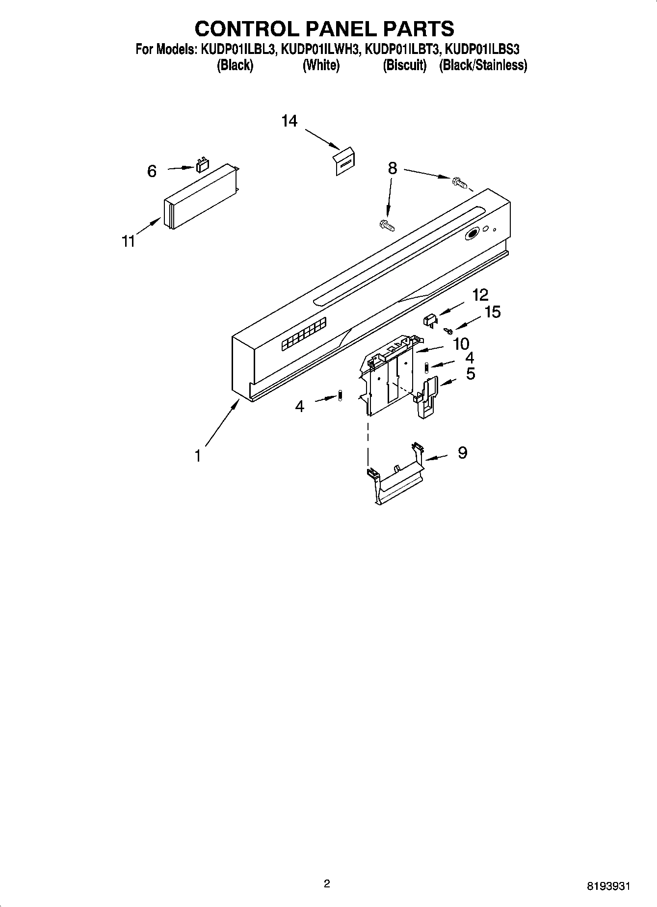 02 - CONTROL PANEL PARTS