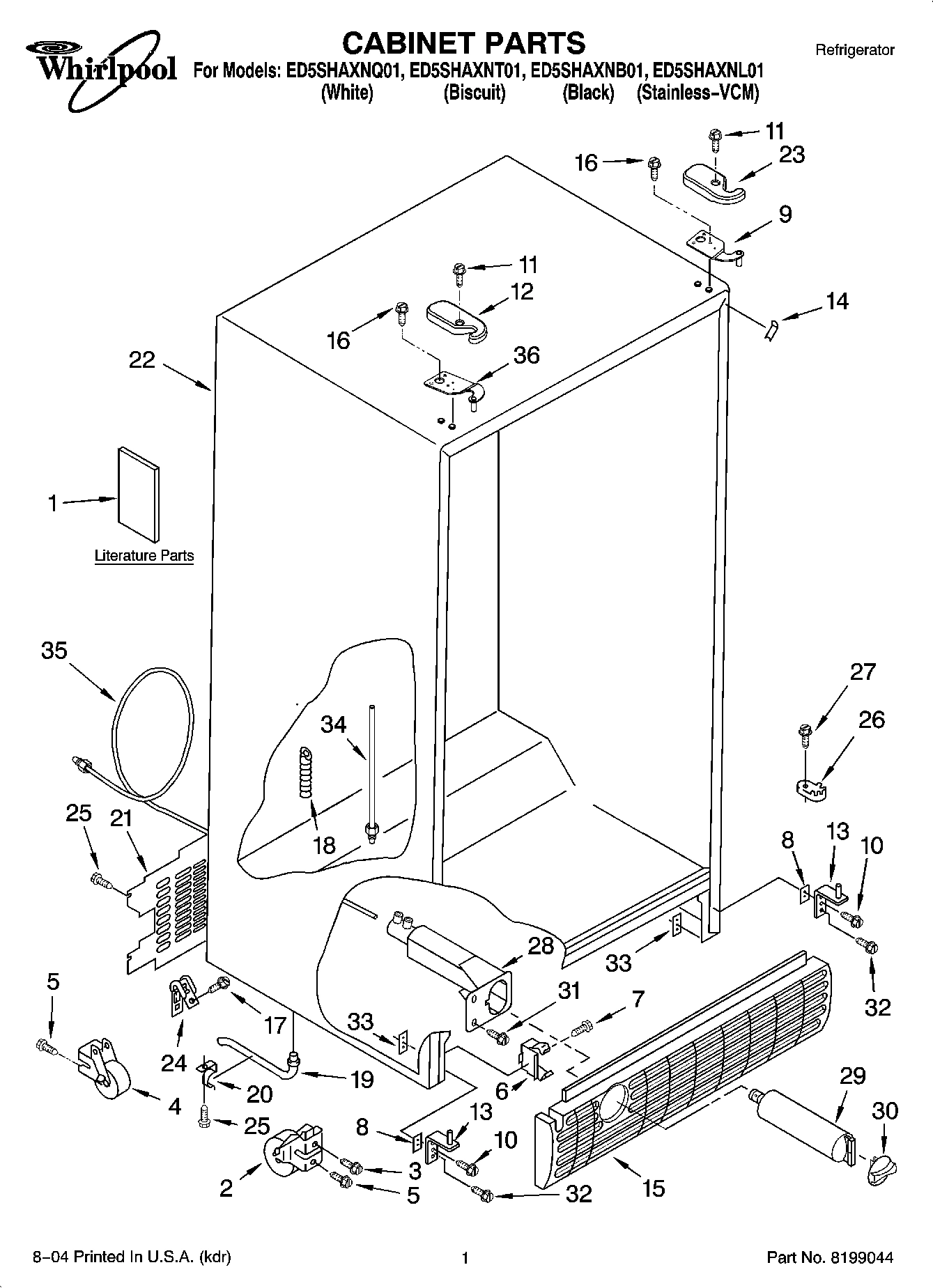 01 - CABINET PARTS