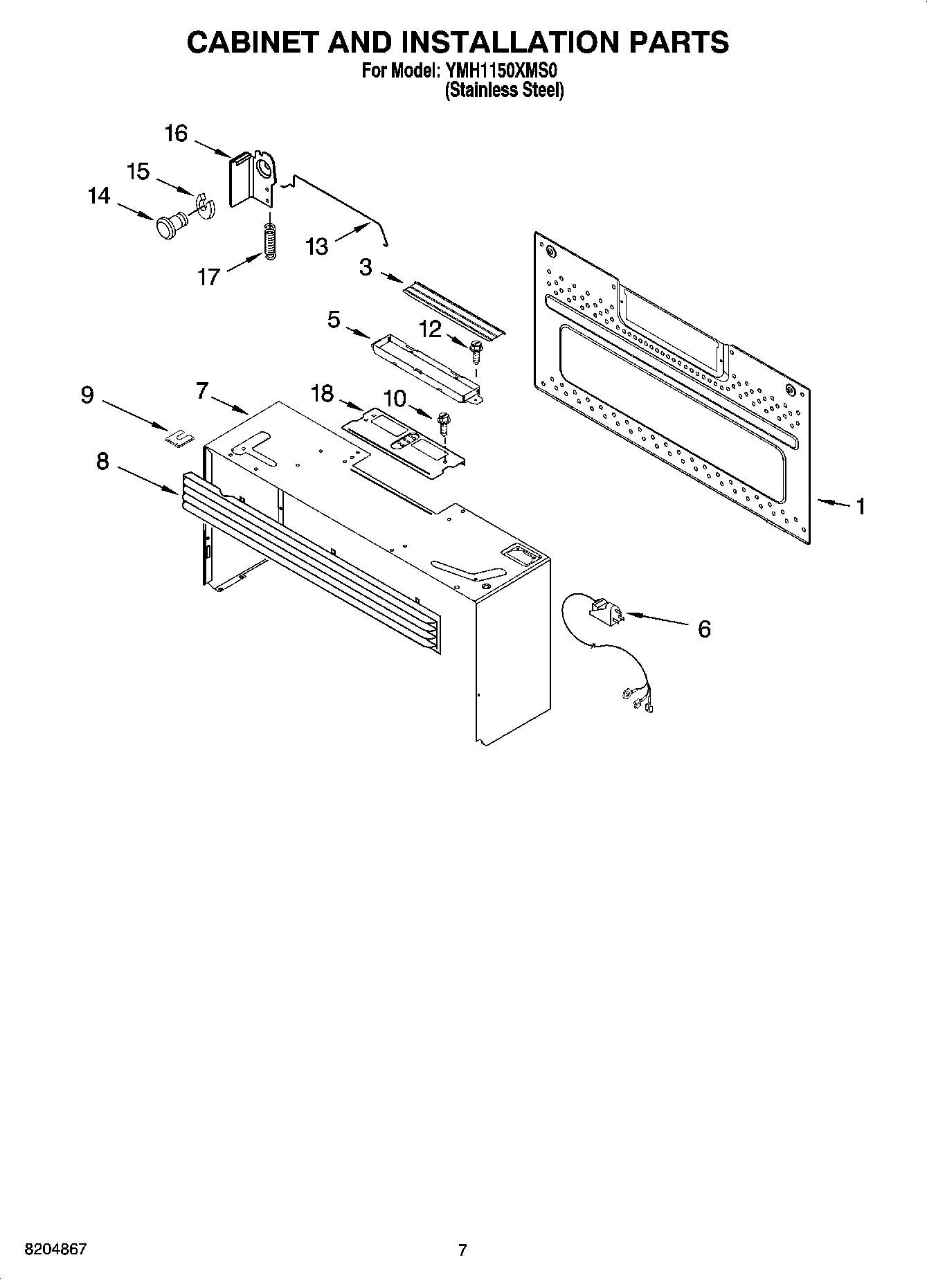 06 - CABINET AND INSTALLATION PARTS