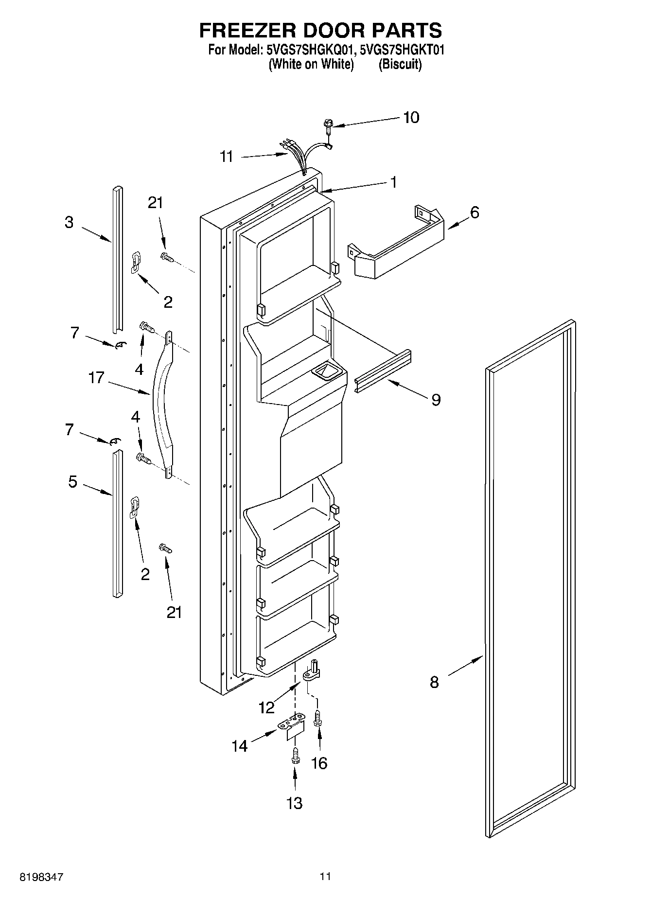 07 - FREEZER DOOR PARTS