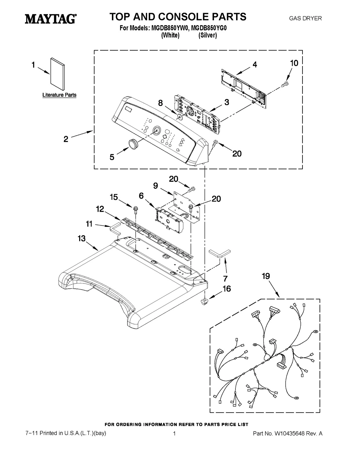 01 - TOP AND CONSOLE PARTS