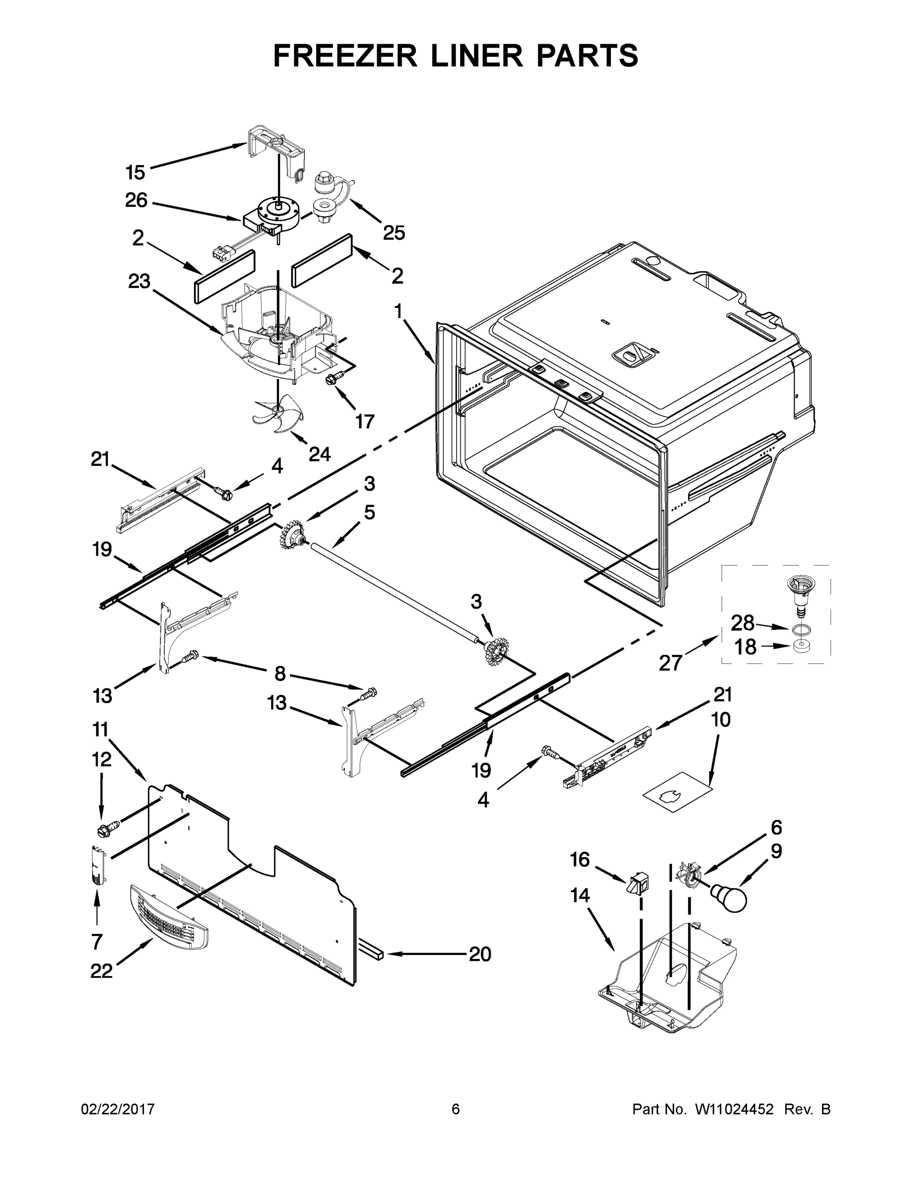 04 - FREEZER LINER PARTS