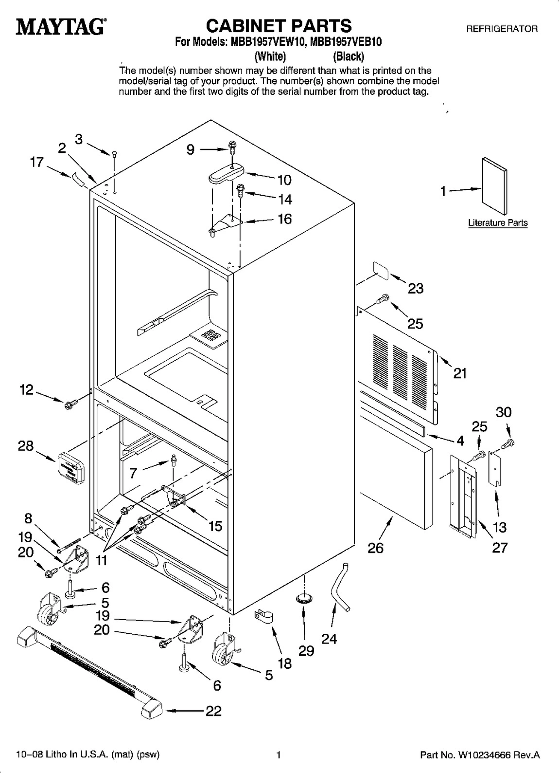 01 - CABINET PARTS