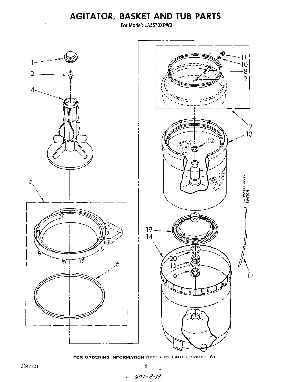 04 - AGITATOR, BASKET AND TUB