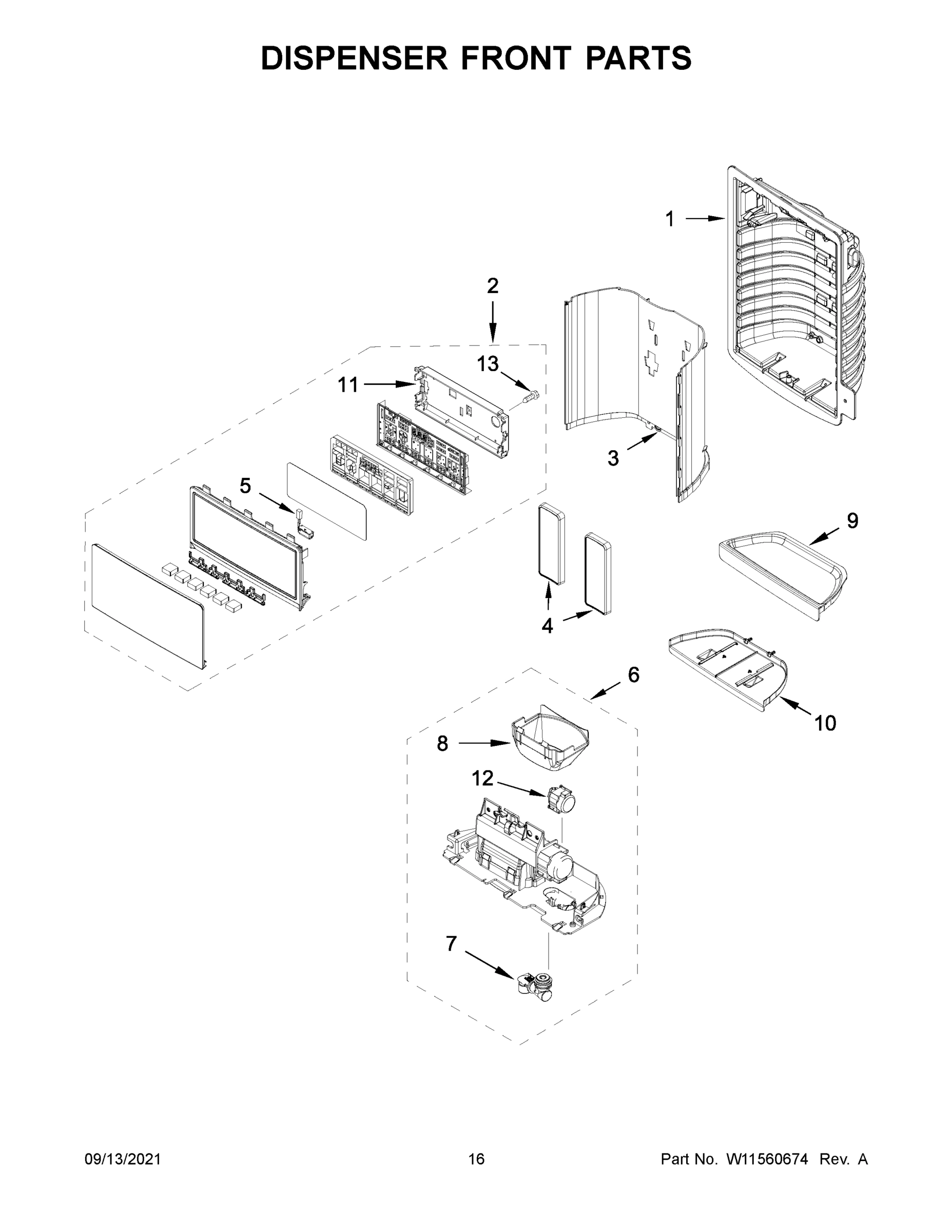 09 - DISPENSER FRONT PARTS