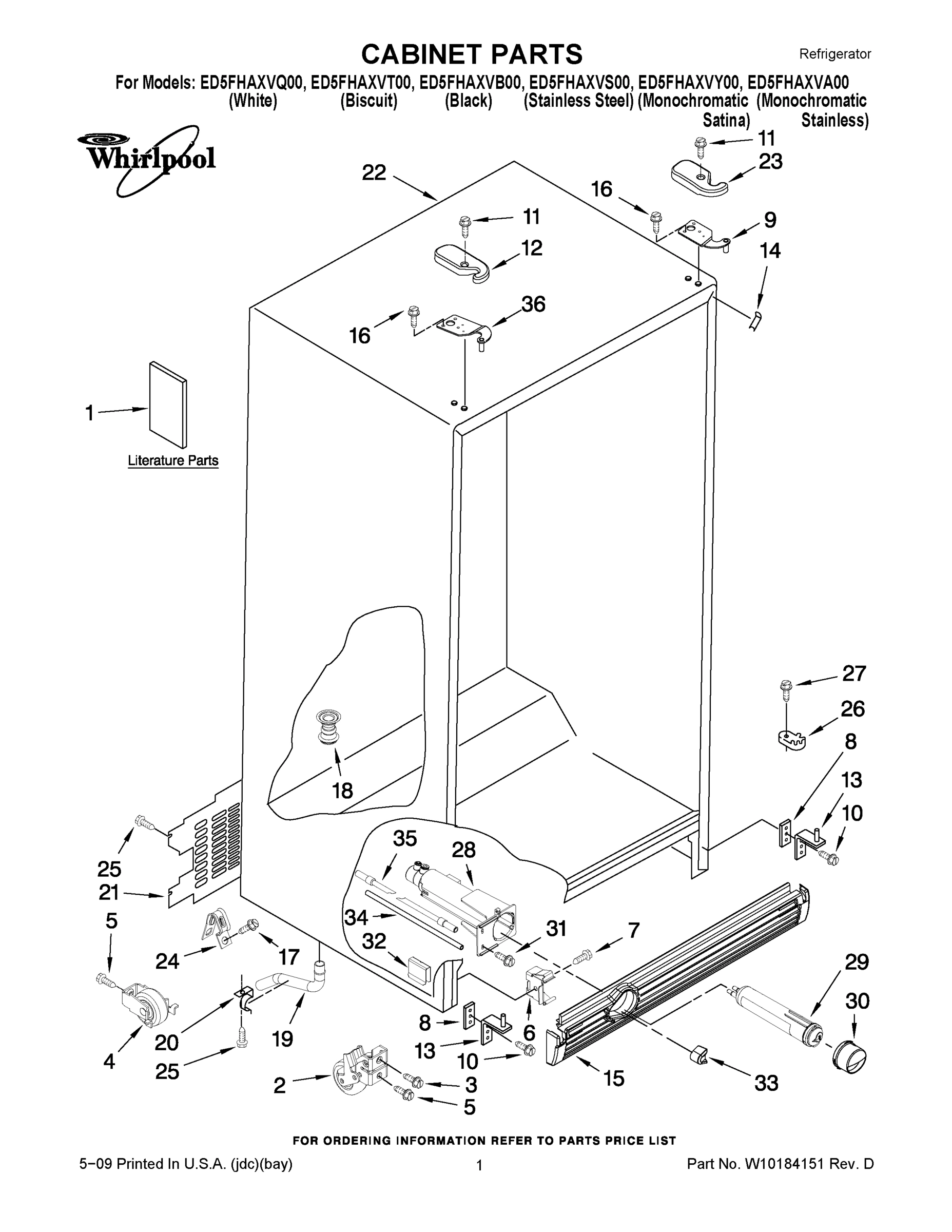 01 - CABINET PARTS