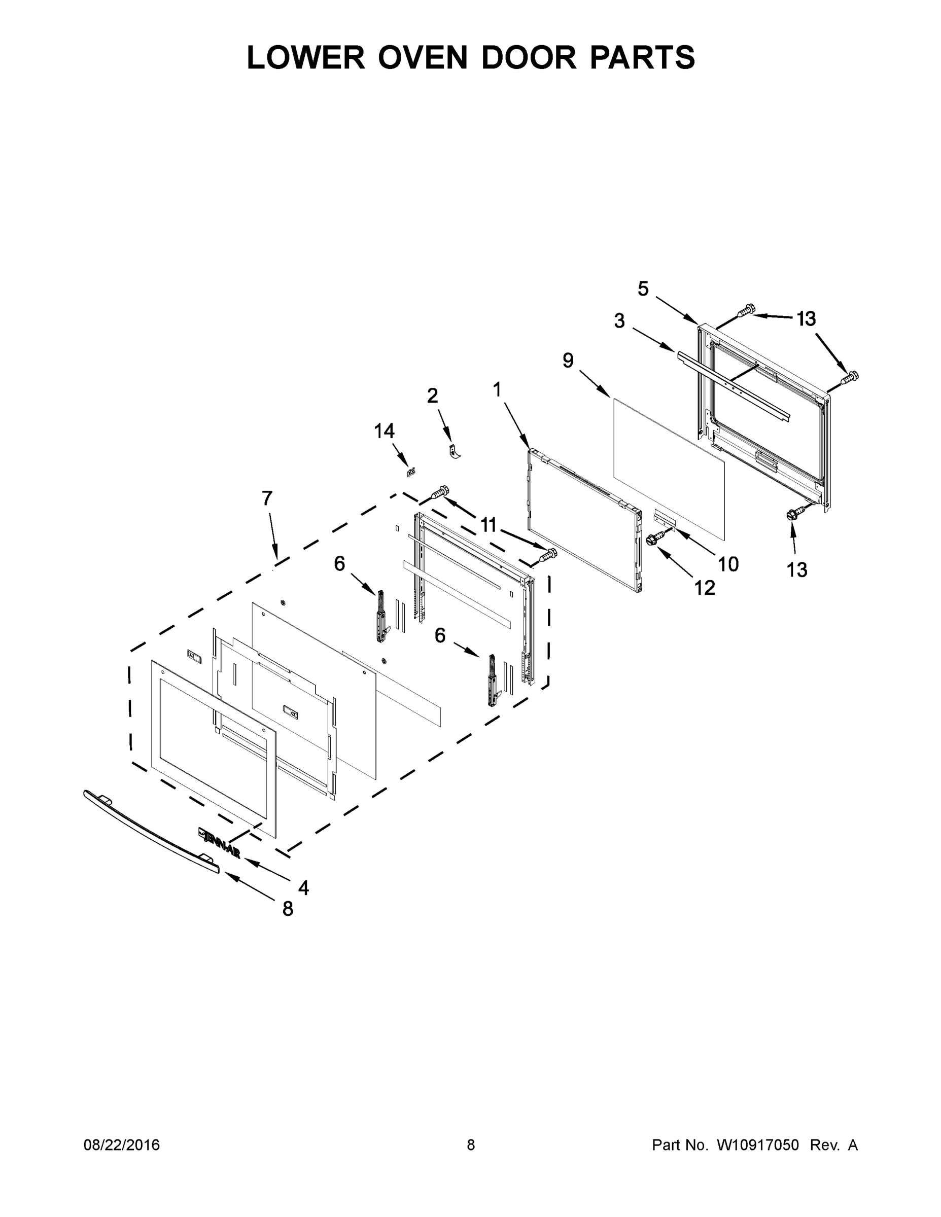 05 - LOWER OVEN DOOR PARTS