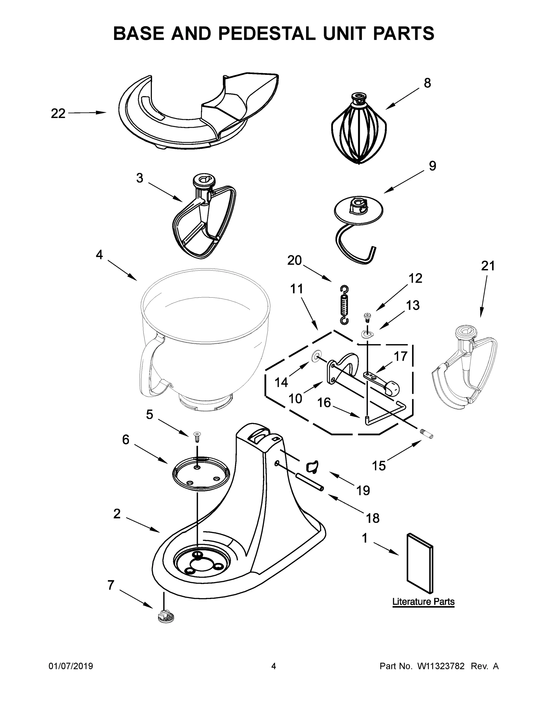03 - BASE AND PEDESTAL UNIT PARTS