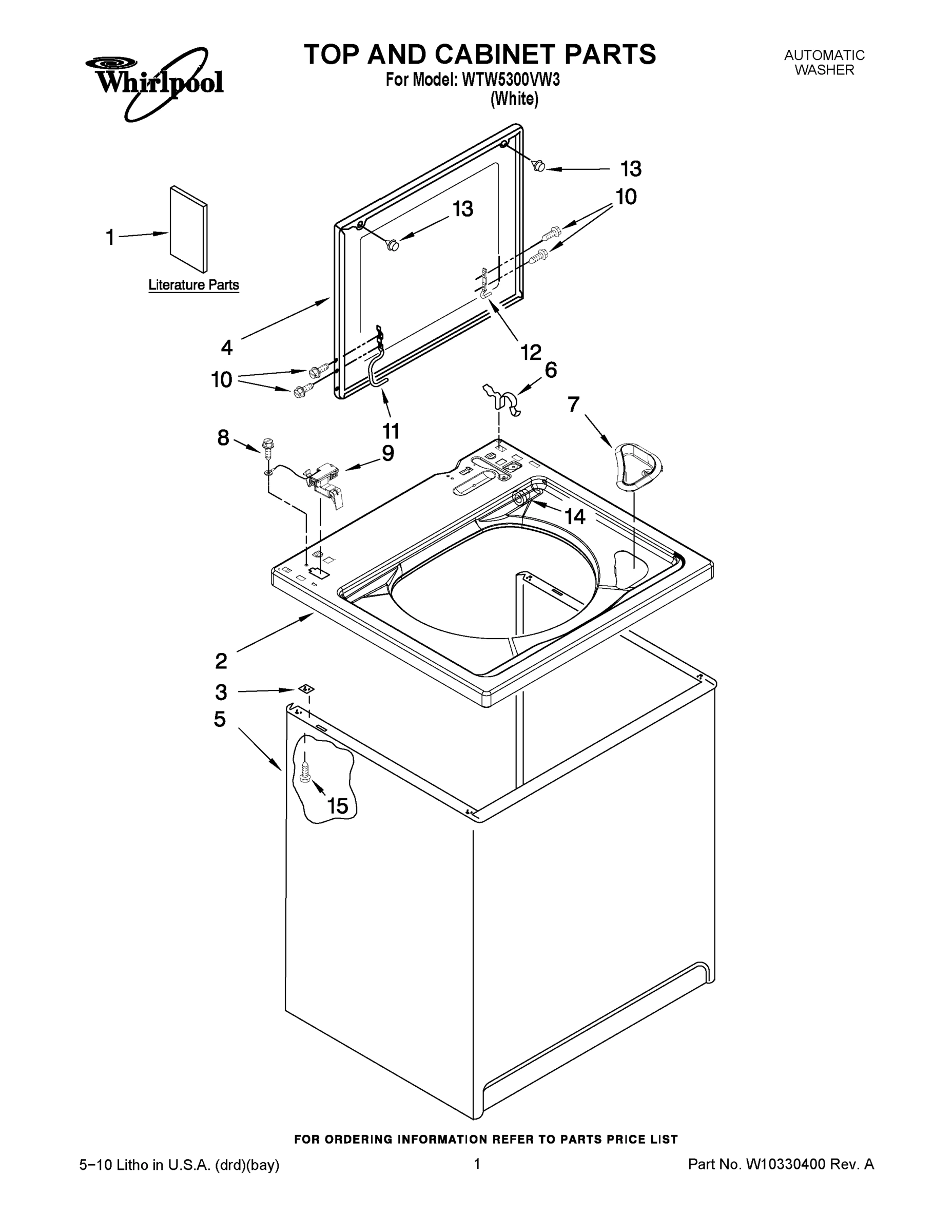 01 - TOP AND CABINET PARTS