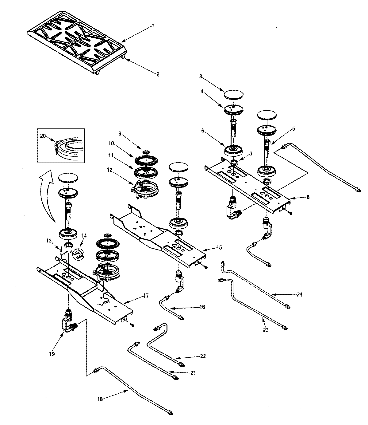 09 - SURFACE BURNER ASSEMBLY