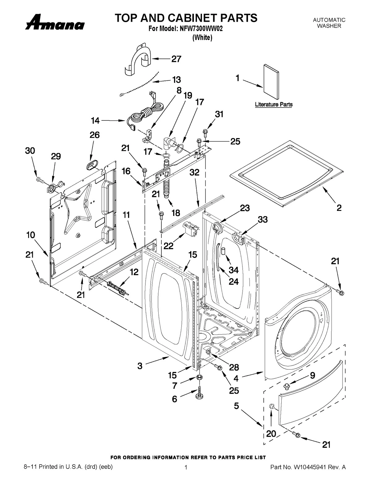 01 - TOP AND CABINET PARTS
