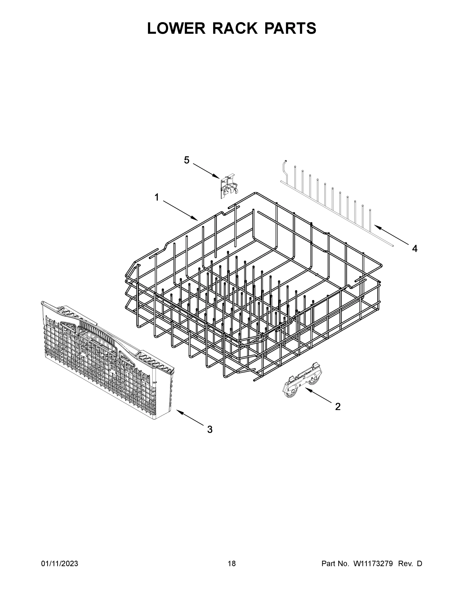 10 - LOWER RACK PARTS