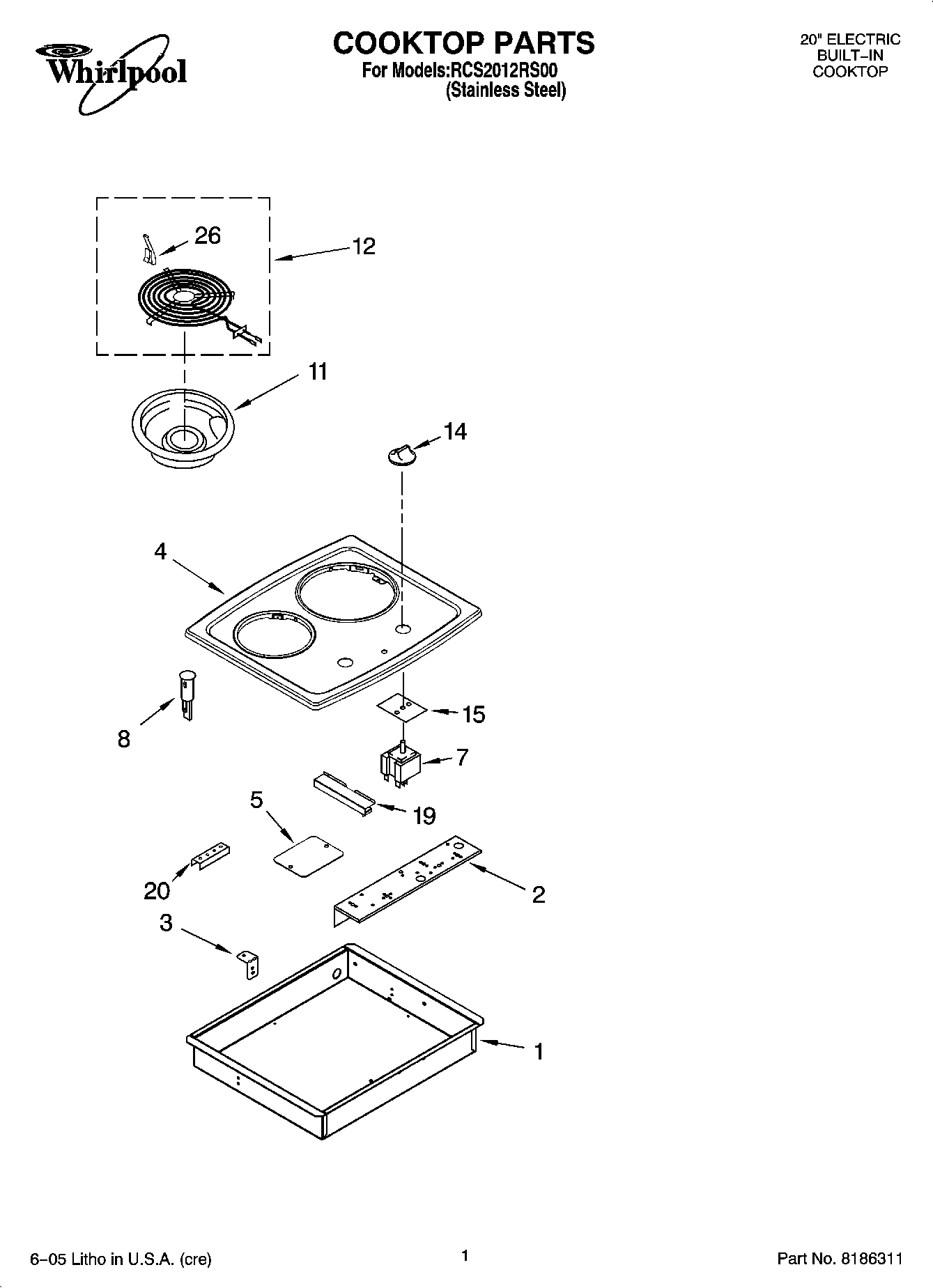 01 - COOKTOP PARTS, OPTIONAL PARTS