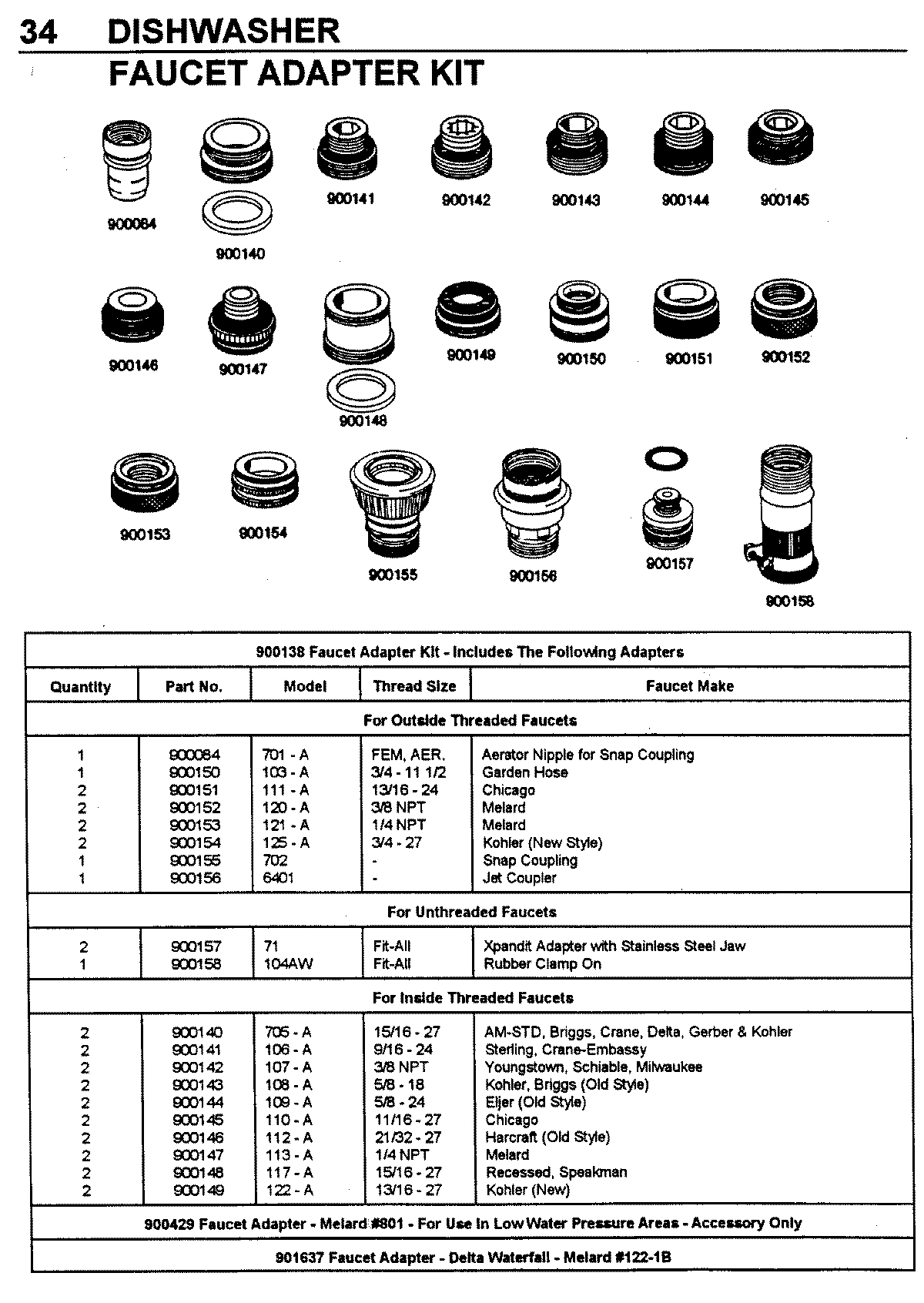 05 - FAUCET ADAPTER KIT (INSIDE THREADED)