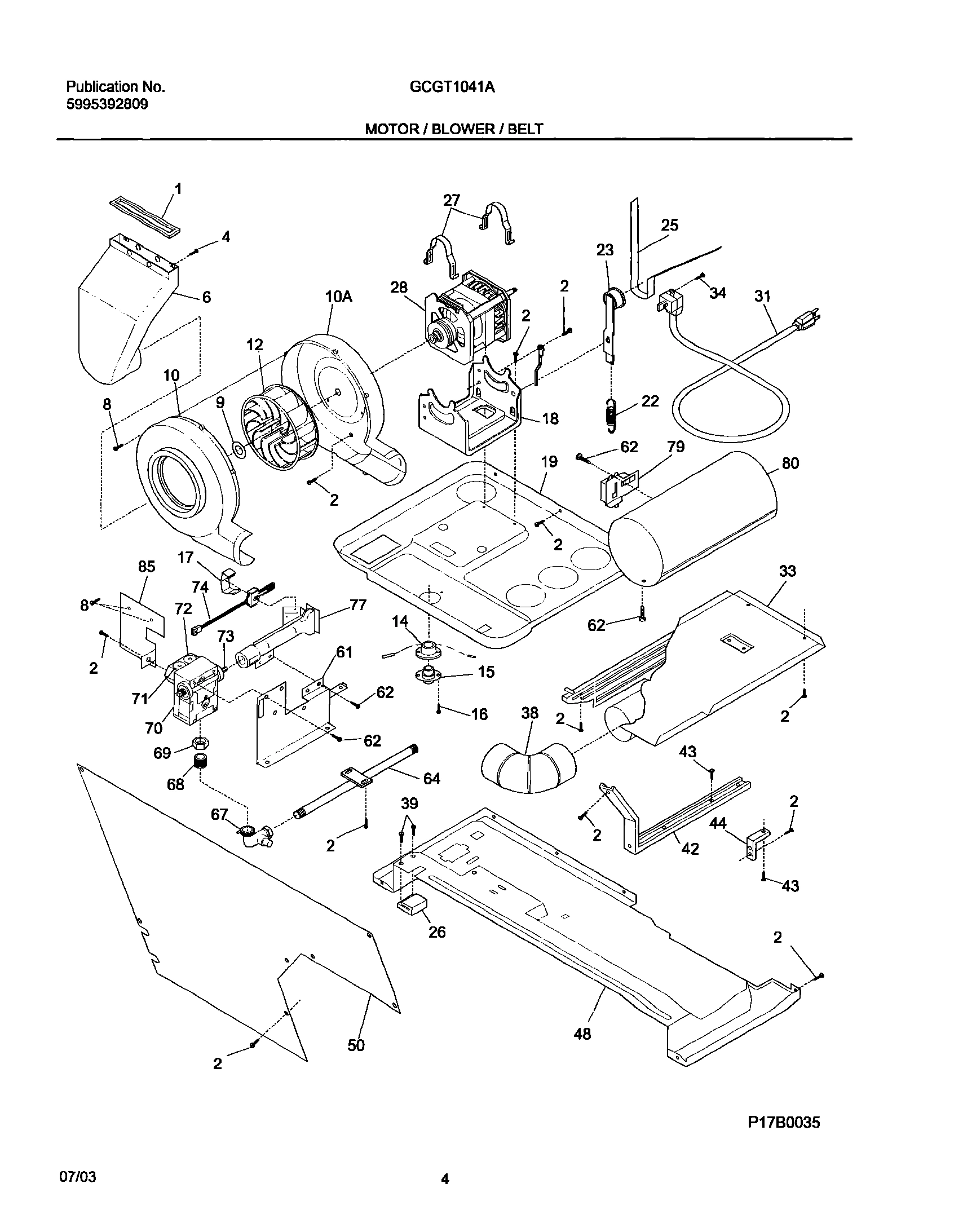 05 - MOTOR/BLOWER/BELT