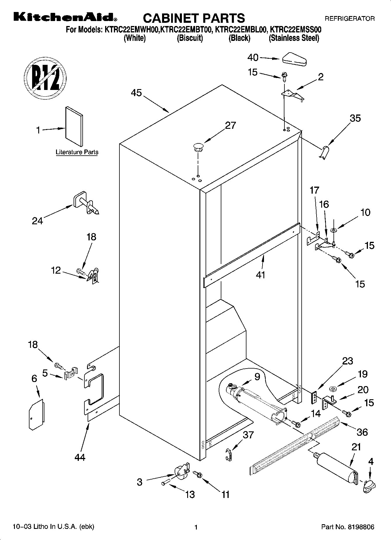 01 - CABINET PARTS