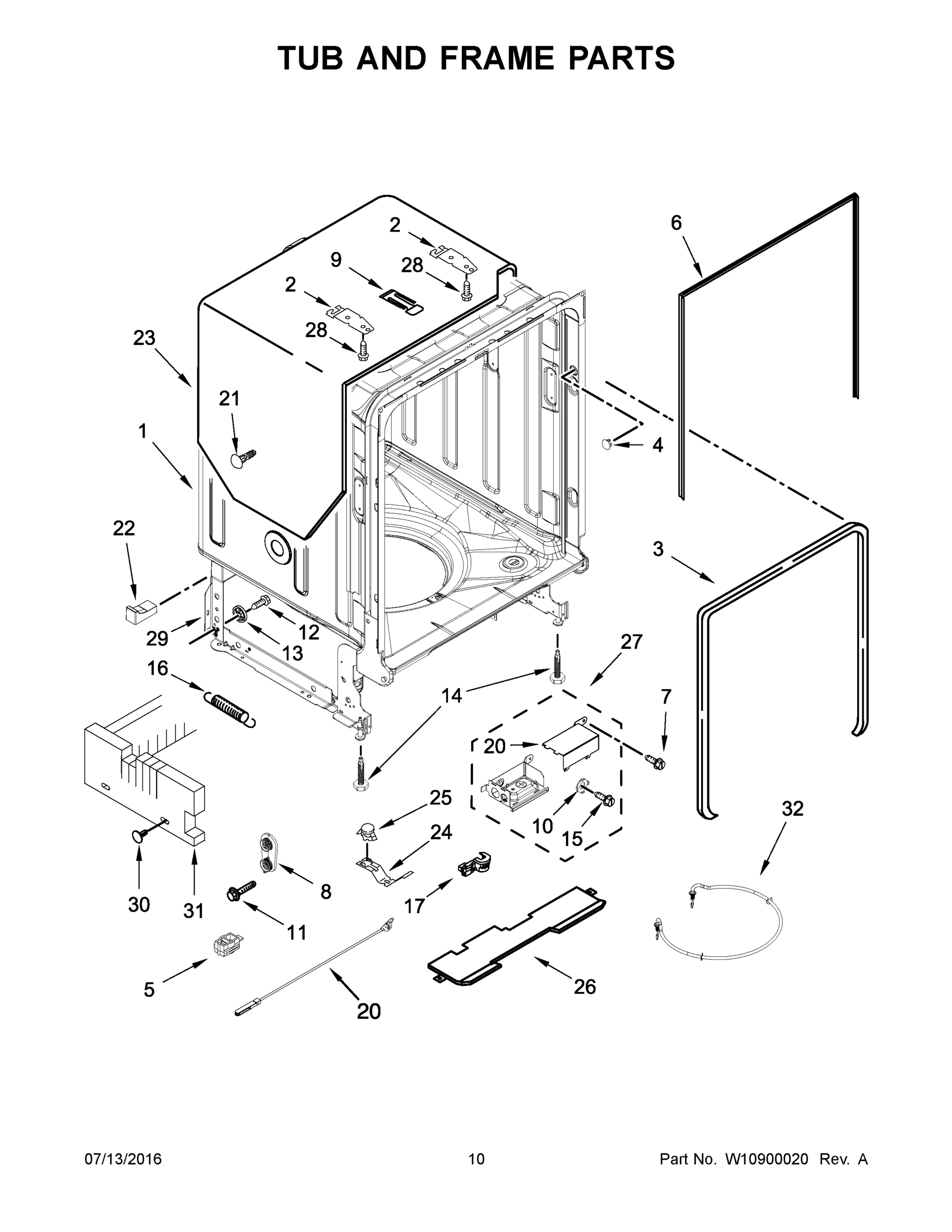 06 - TUB AND FRAME PARTS