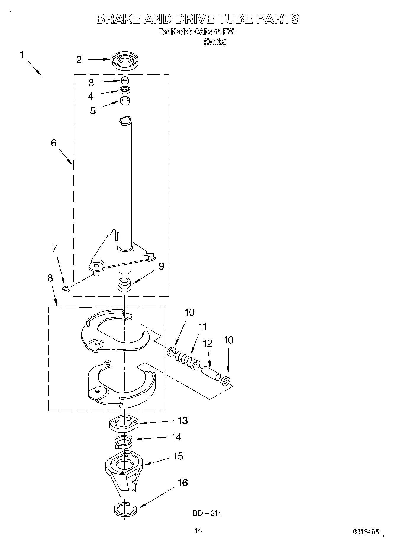 10 - BRAKE AND DRIVE TUBE