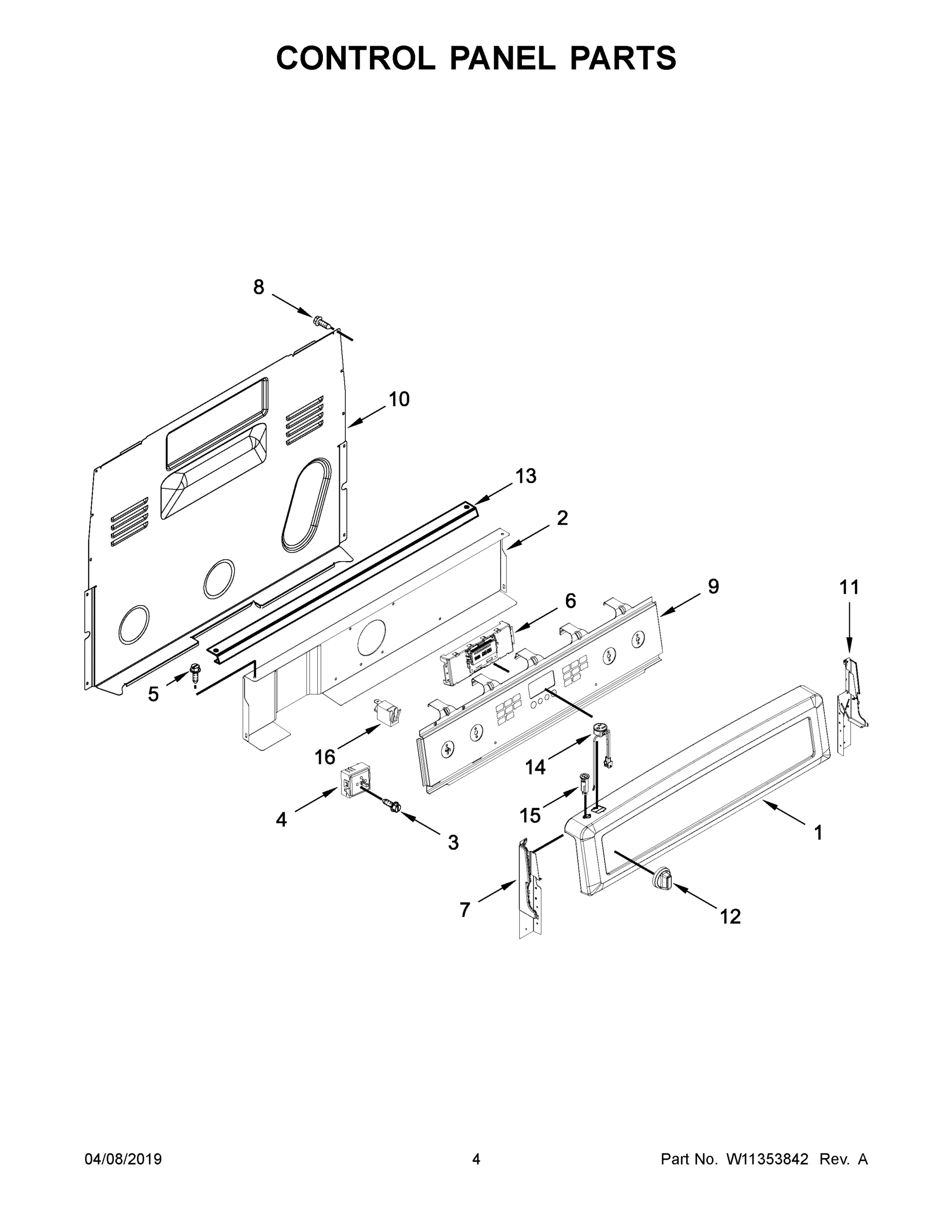03 - CONTROL PANEL PARTS
