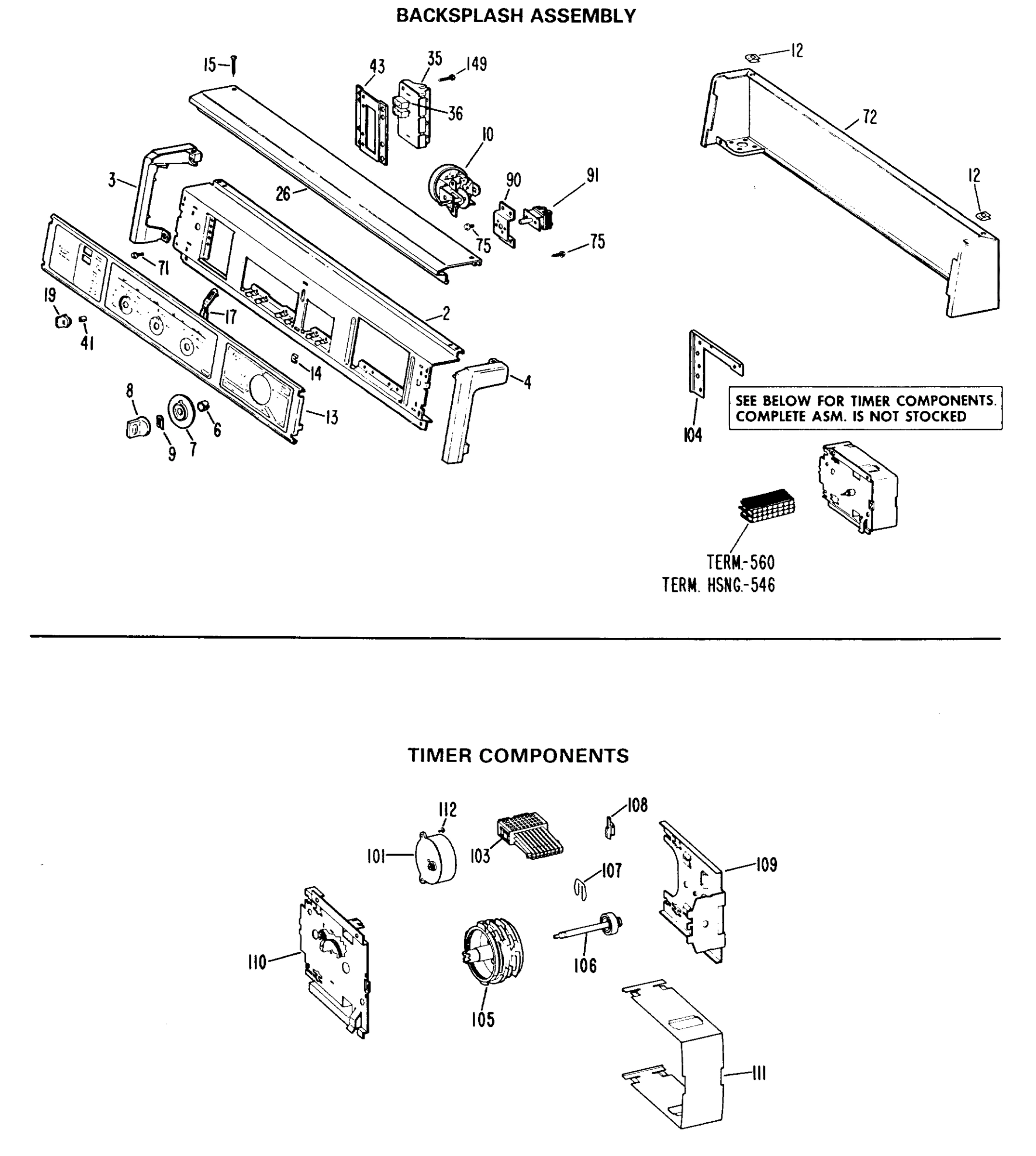 BACKSPLASH ASSEMBLY