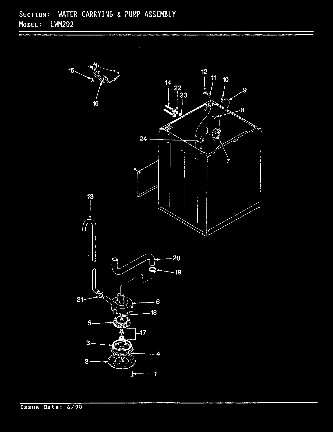 13 - WATER CARRYING & PUMP ASSY. (REV. A-D)