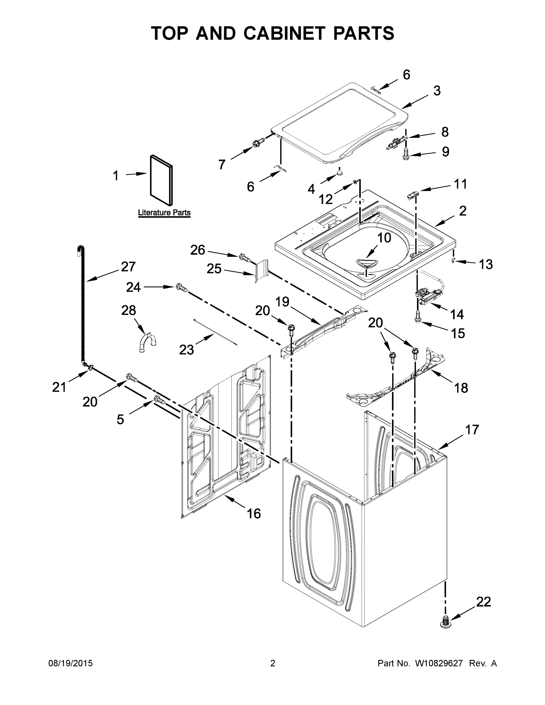 02 - TOP AND CABINET PARTS