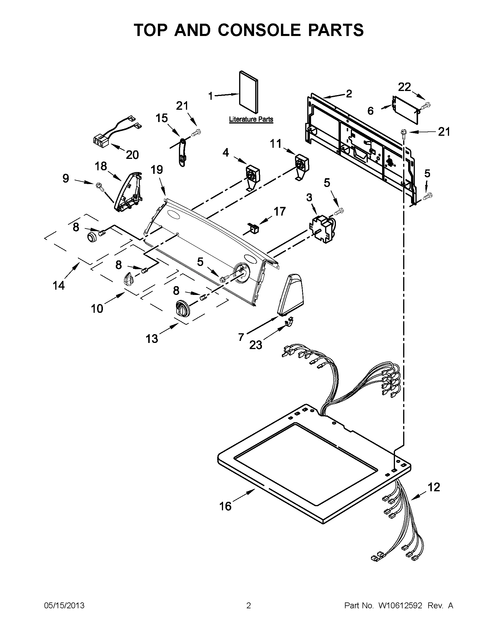 01 - TOP AND CONSOLE PARTS