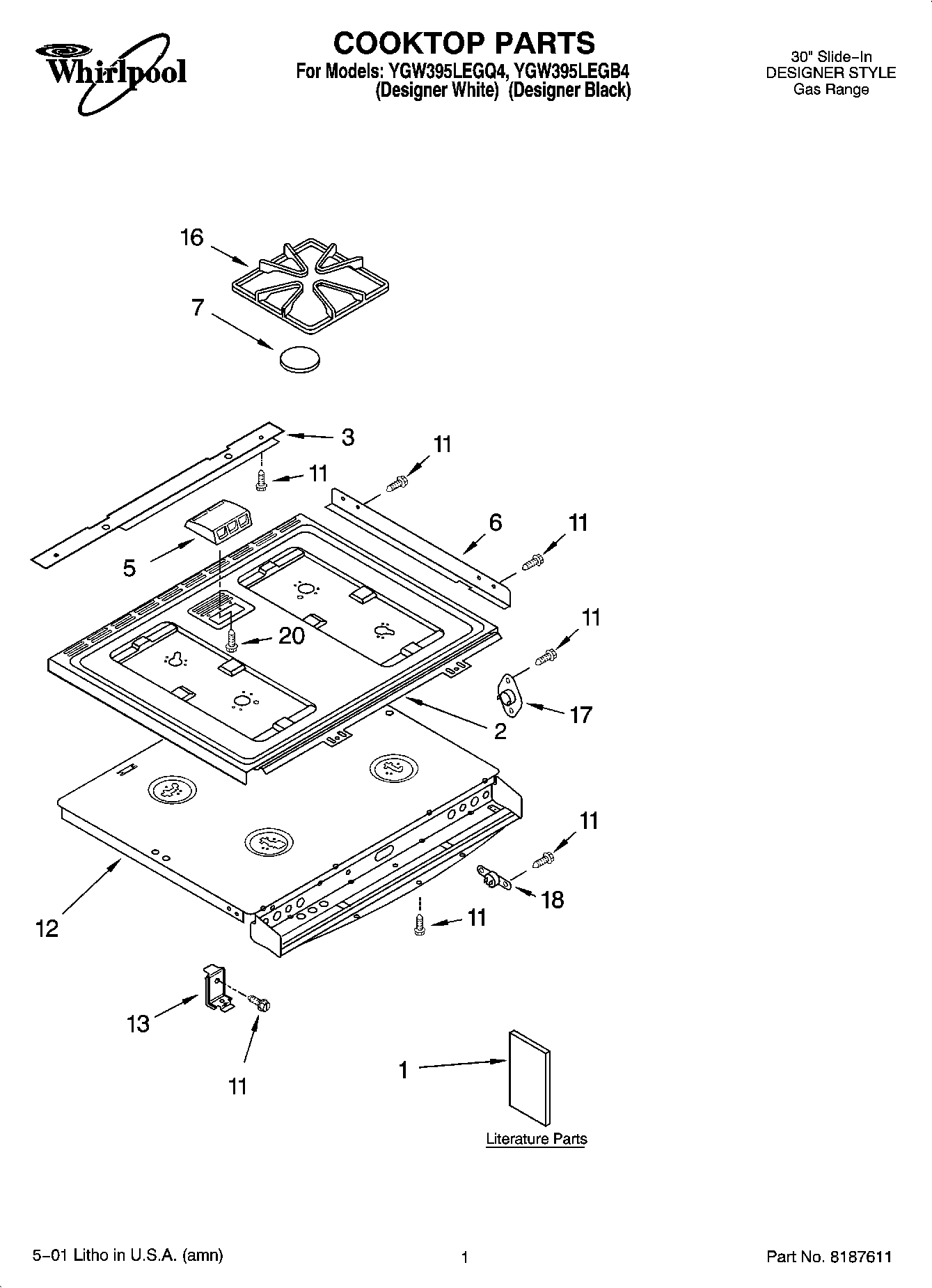 01 - COOKTOP PARTS