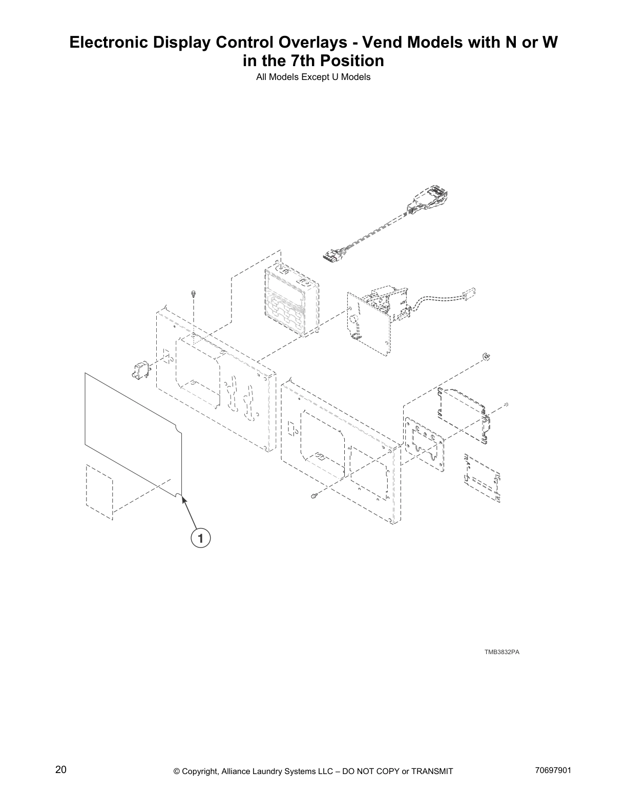 Electronic Display Control Overlays - Vend Models with N or W
in the 7th Position