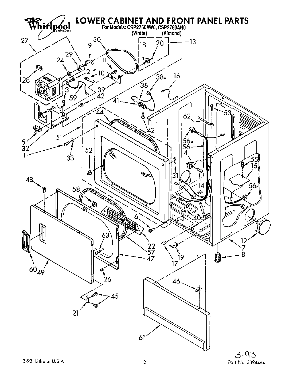 01 - LOWER CABINET AND FRONT PANEL