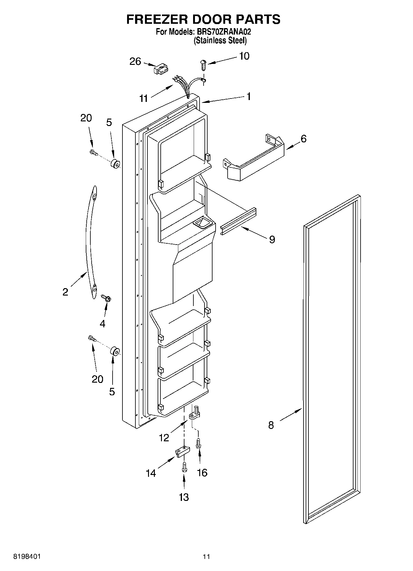 07 - FREEZER DOOR PARTS