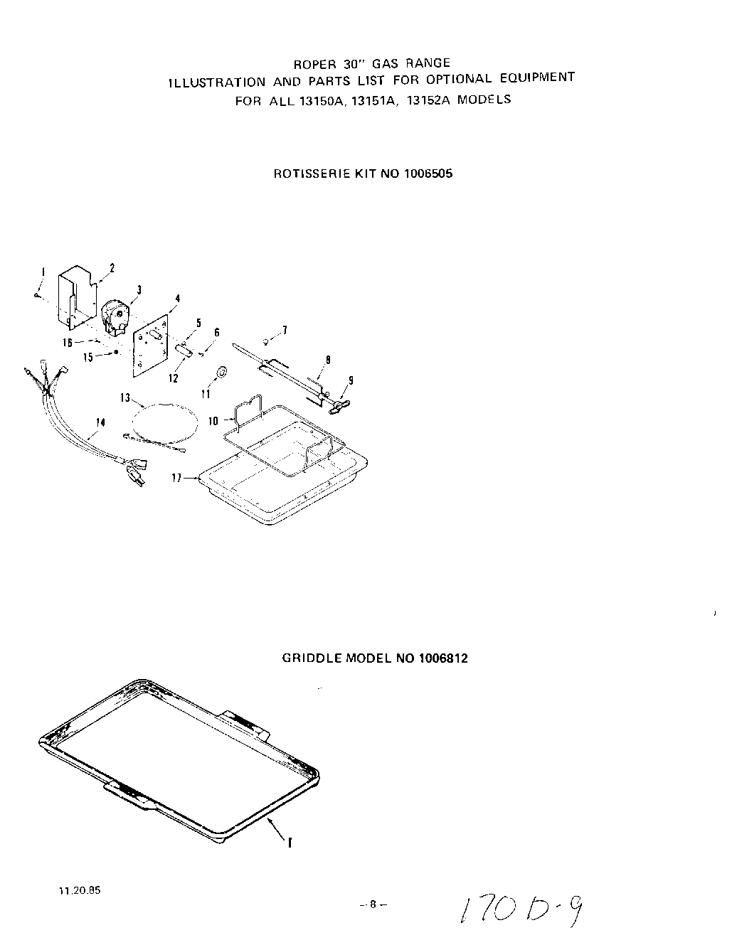 07 - ROTISSERIE KIT , GRIDDLE