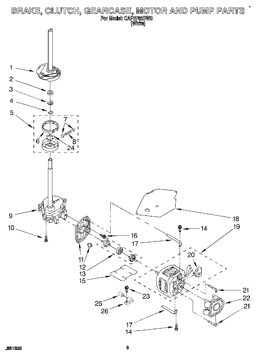 06 - BRAKE, CLUTCH, GEARCASE, MOTOR AND PUMP