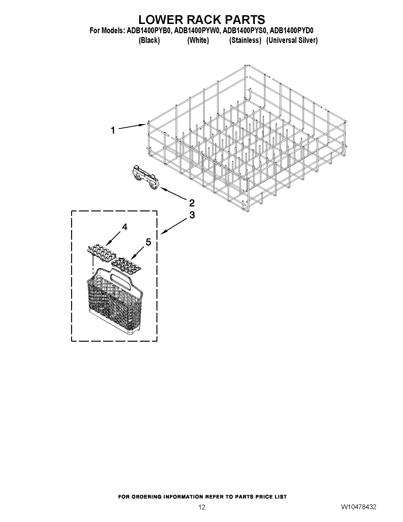 10 - LOWER RACK PARTS