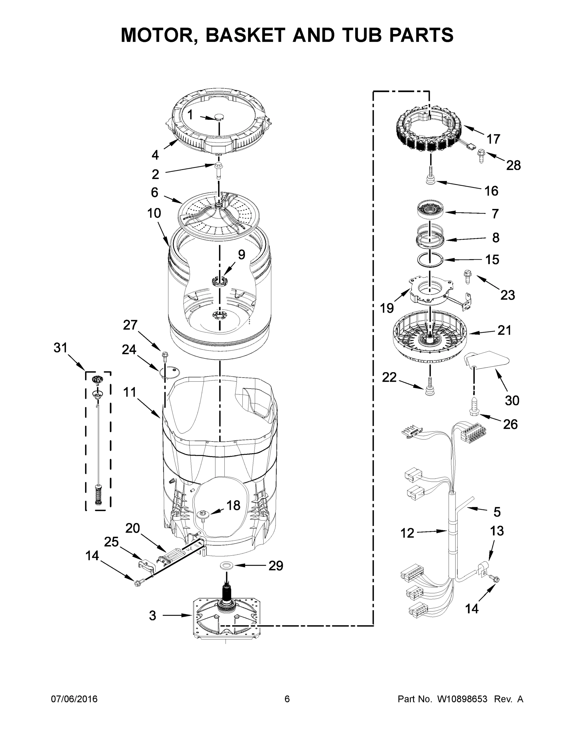 04 - MOTOR, BASKET AND TUB PARTS