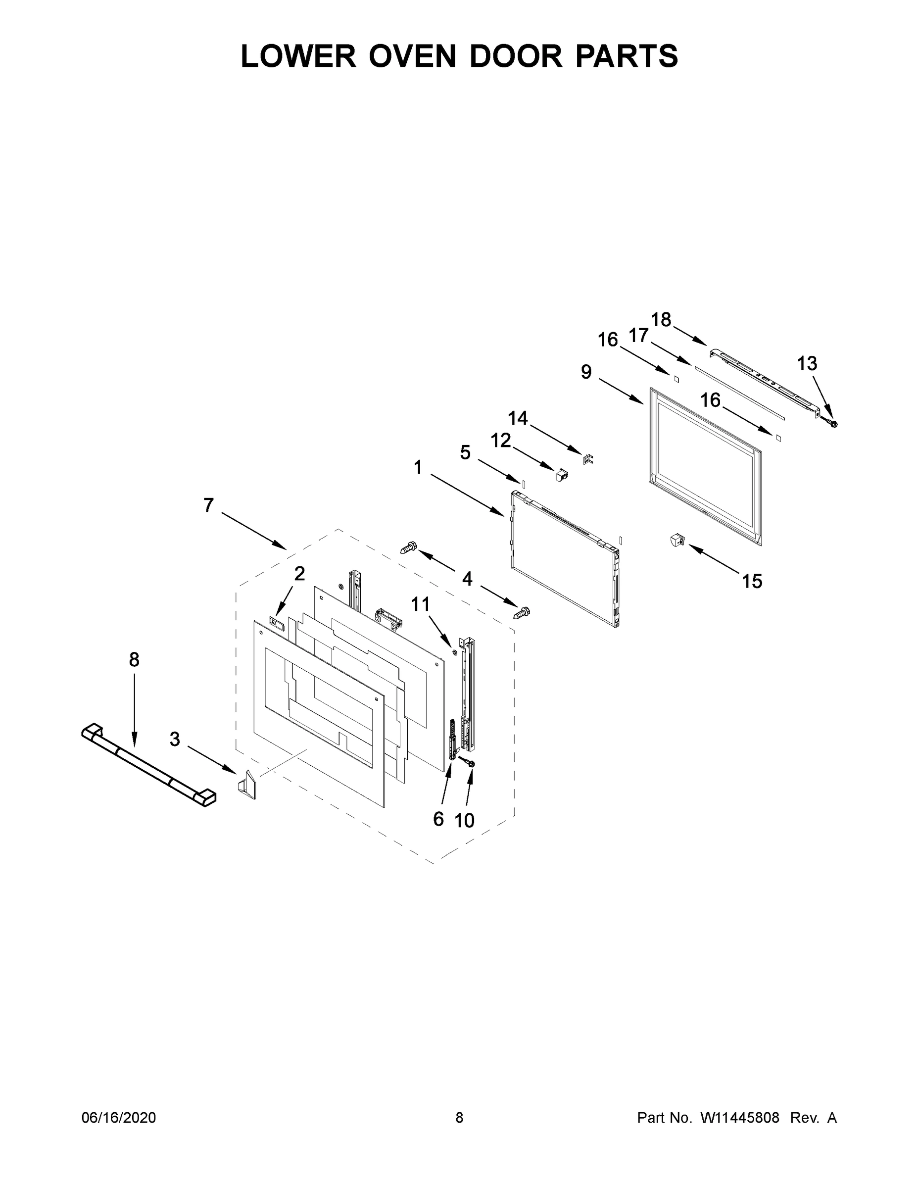 05 - LOWER OVEN DOOR PARTS