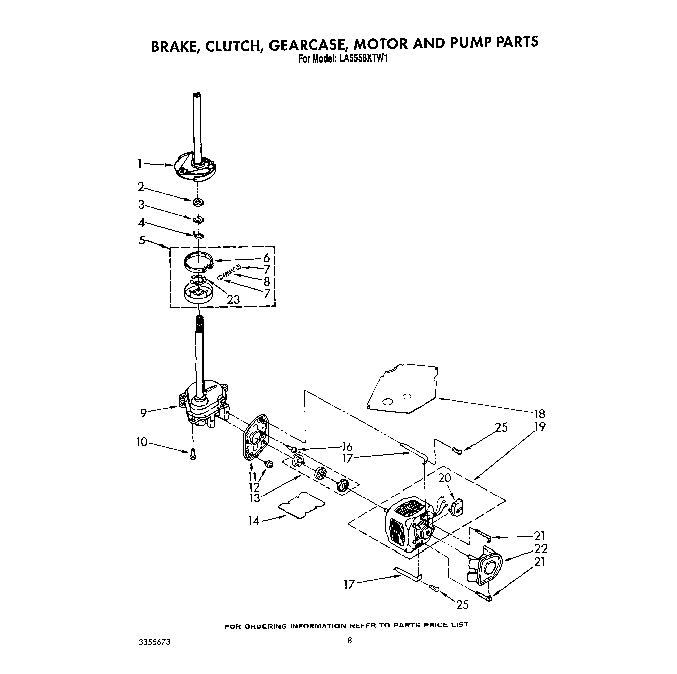 07 - BRAKE, CLUTCH, GEARCASE, MOTOR AND PUMP