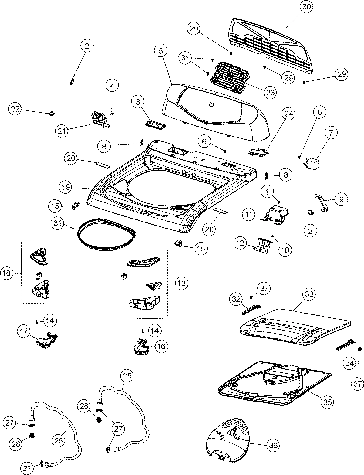 03 - CONTROL PANEL, TOP & LID