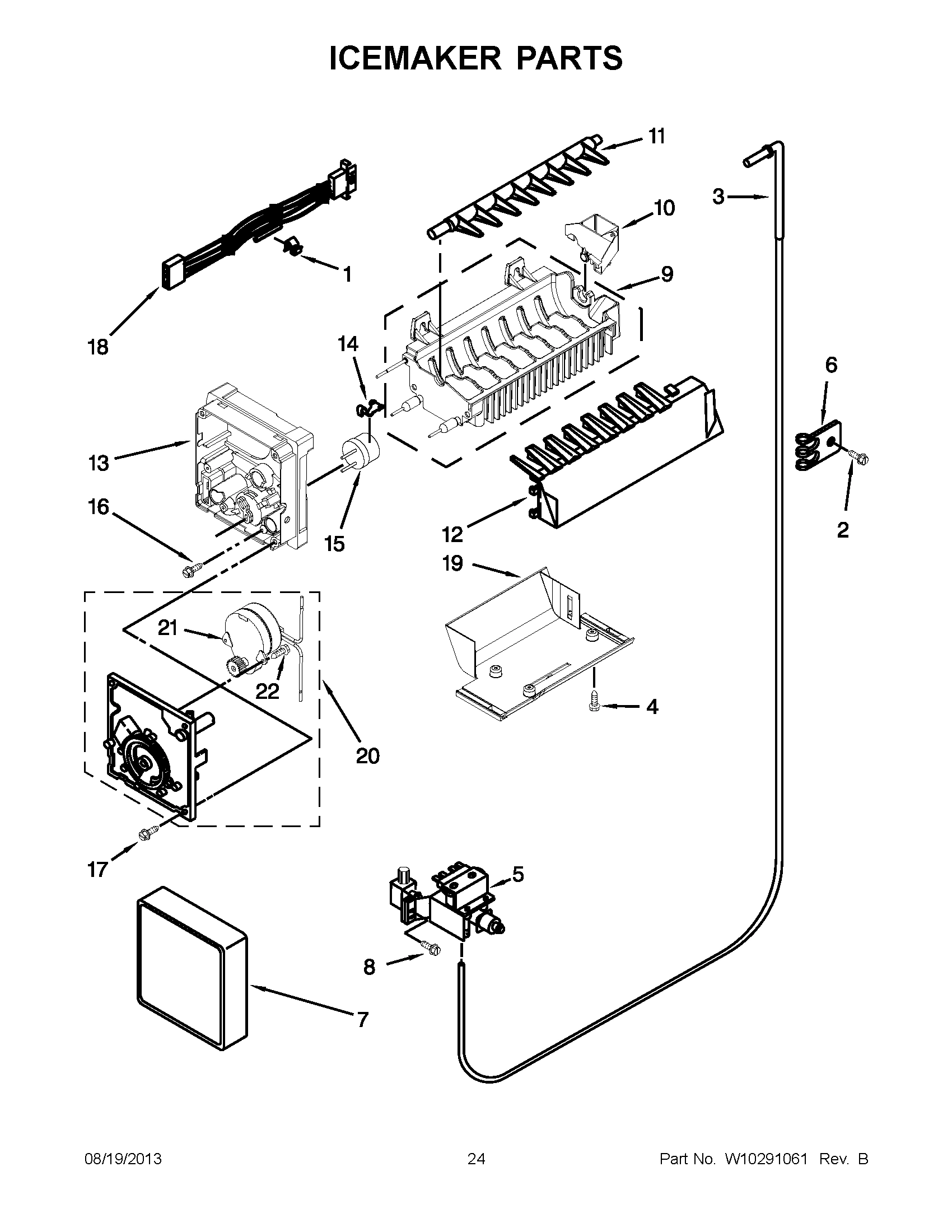 13 - ICEMAKER PARTS