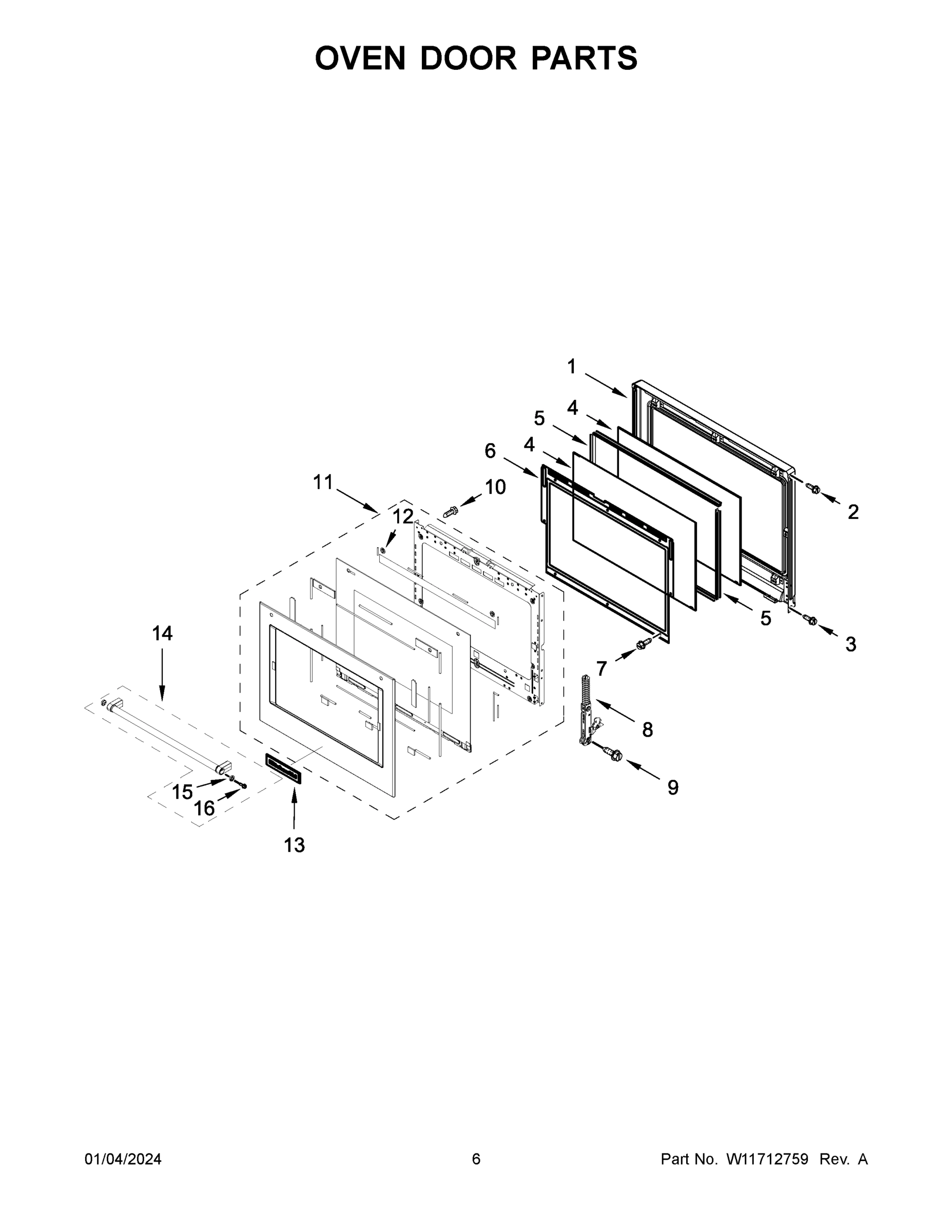 04 - OVEN DOOR PARTS