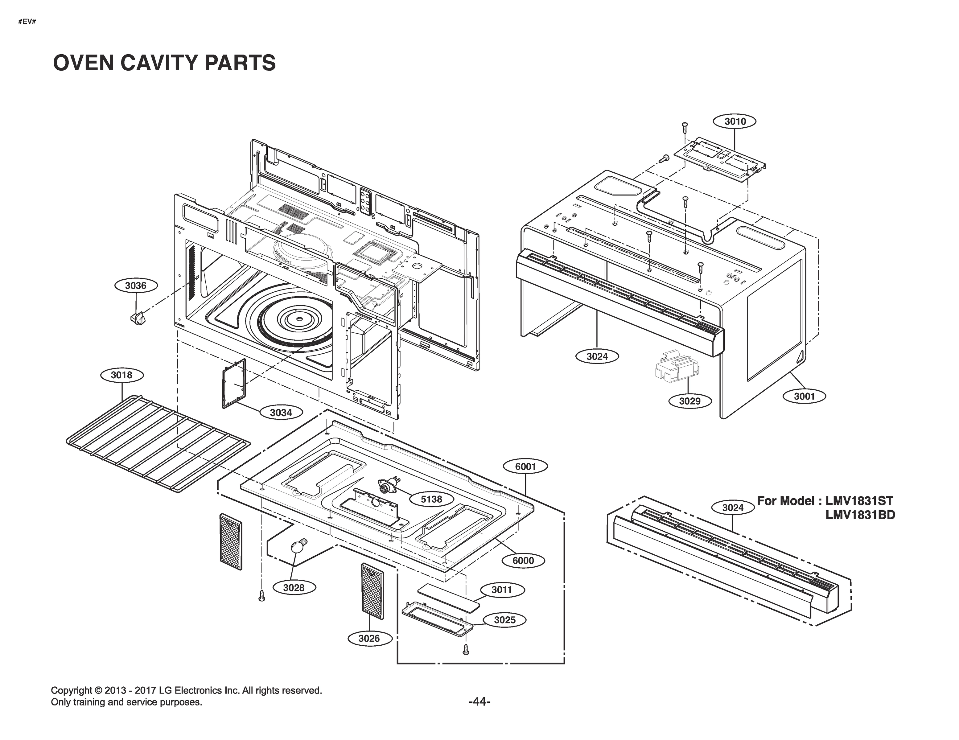 OVEN CAVITY PARTS